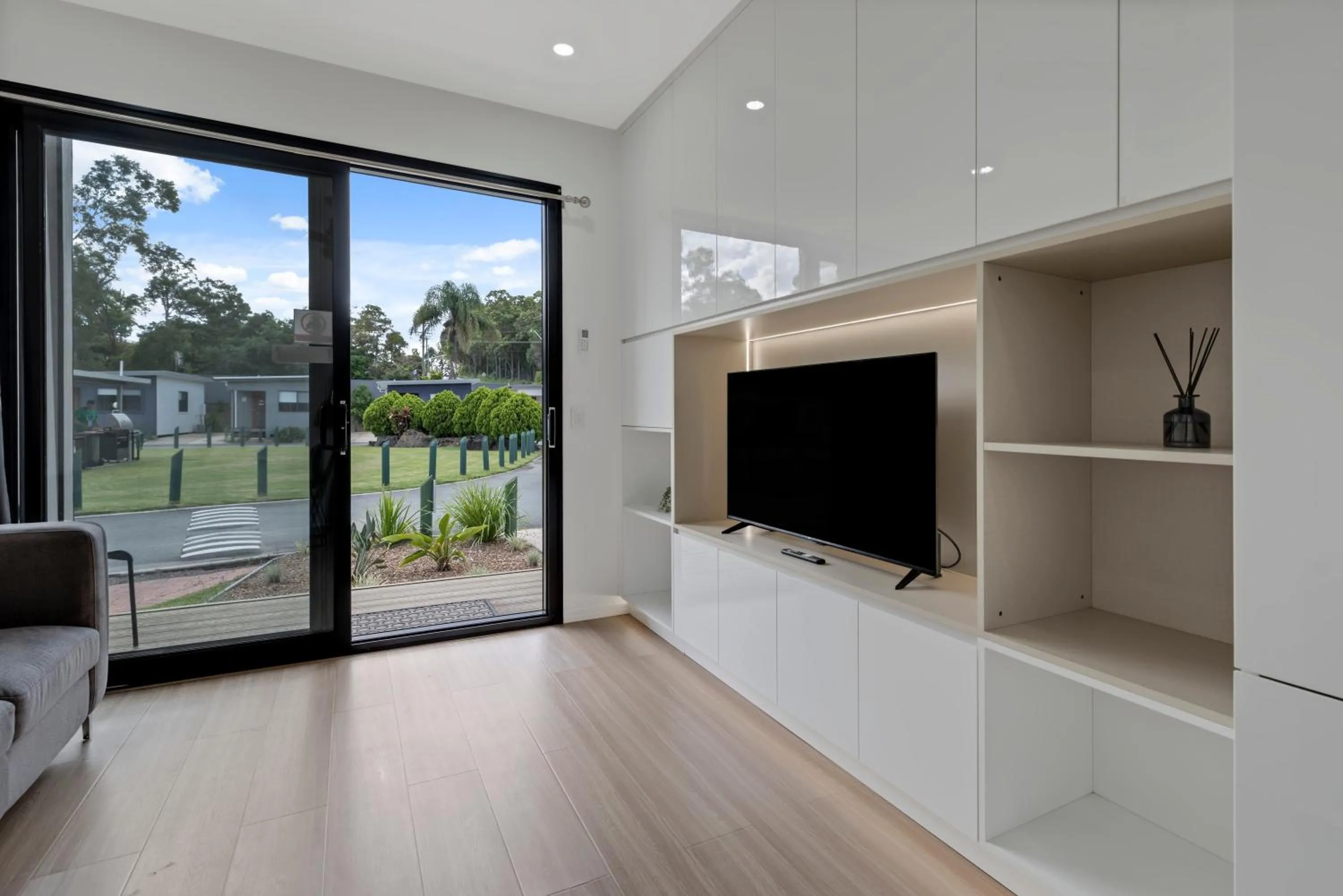 Communal lounge/ TV room in Yandina Caravan Park