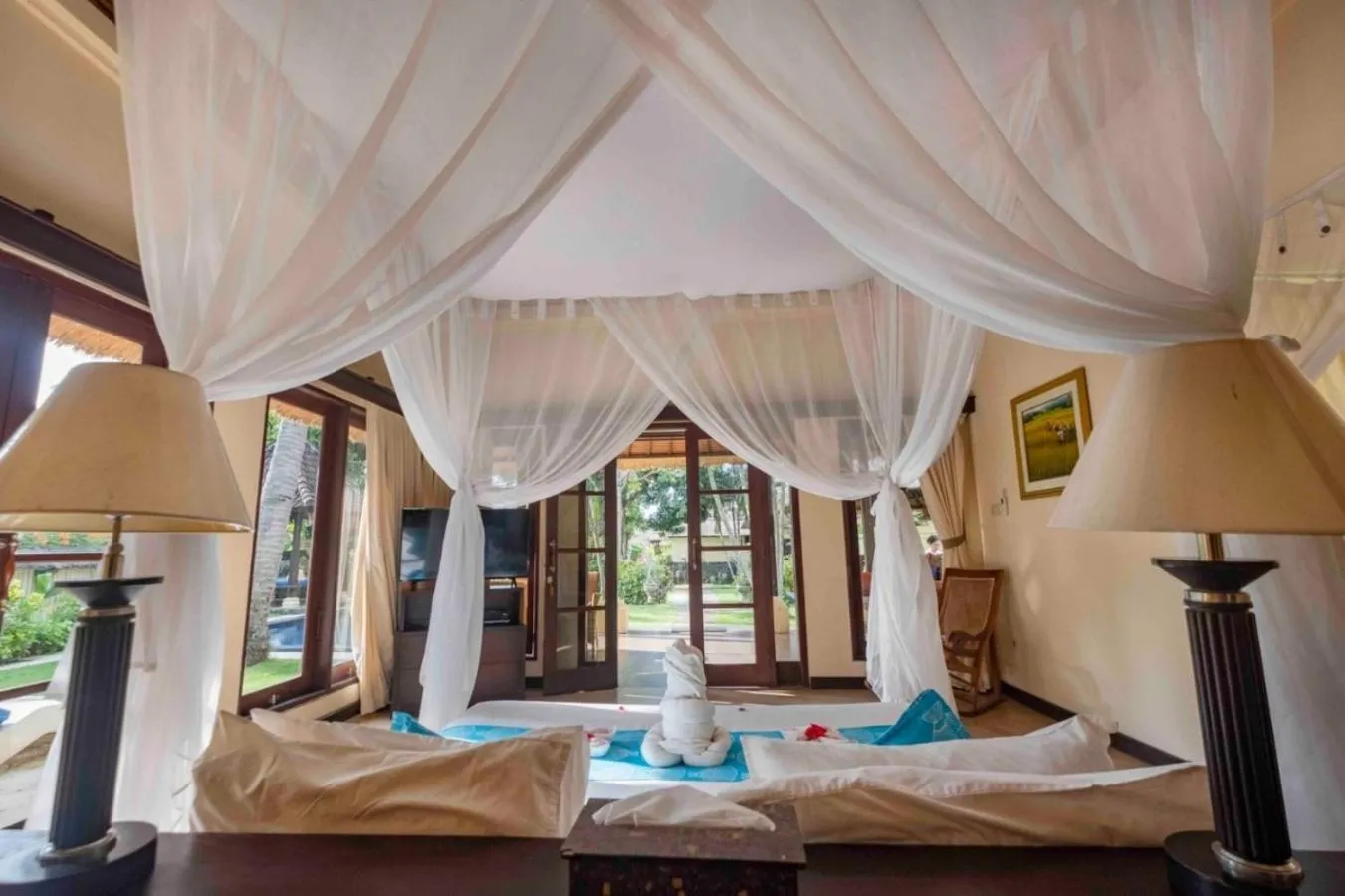 Bed in Amertha Bali Villas