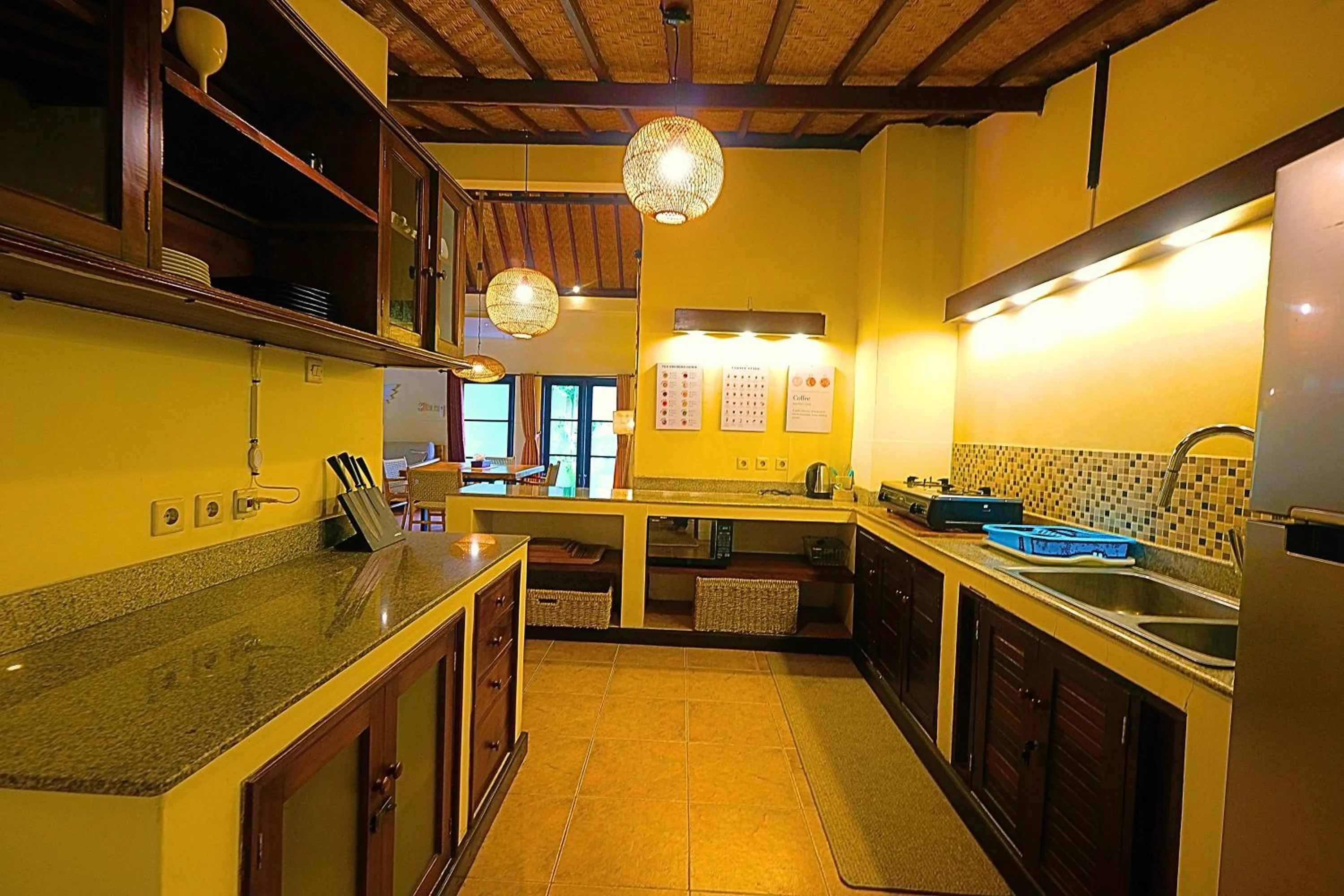 Communal kitchen in Amertha Bali Villas
