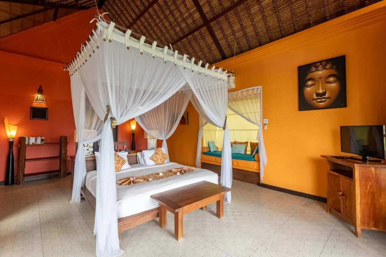 Bed in Amertha Bali Villas