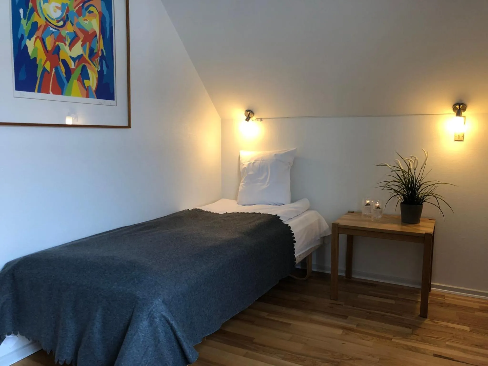 Photo of the whole room, Bed in Tune Kursuscenter