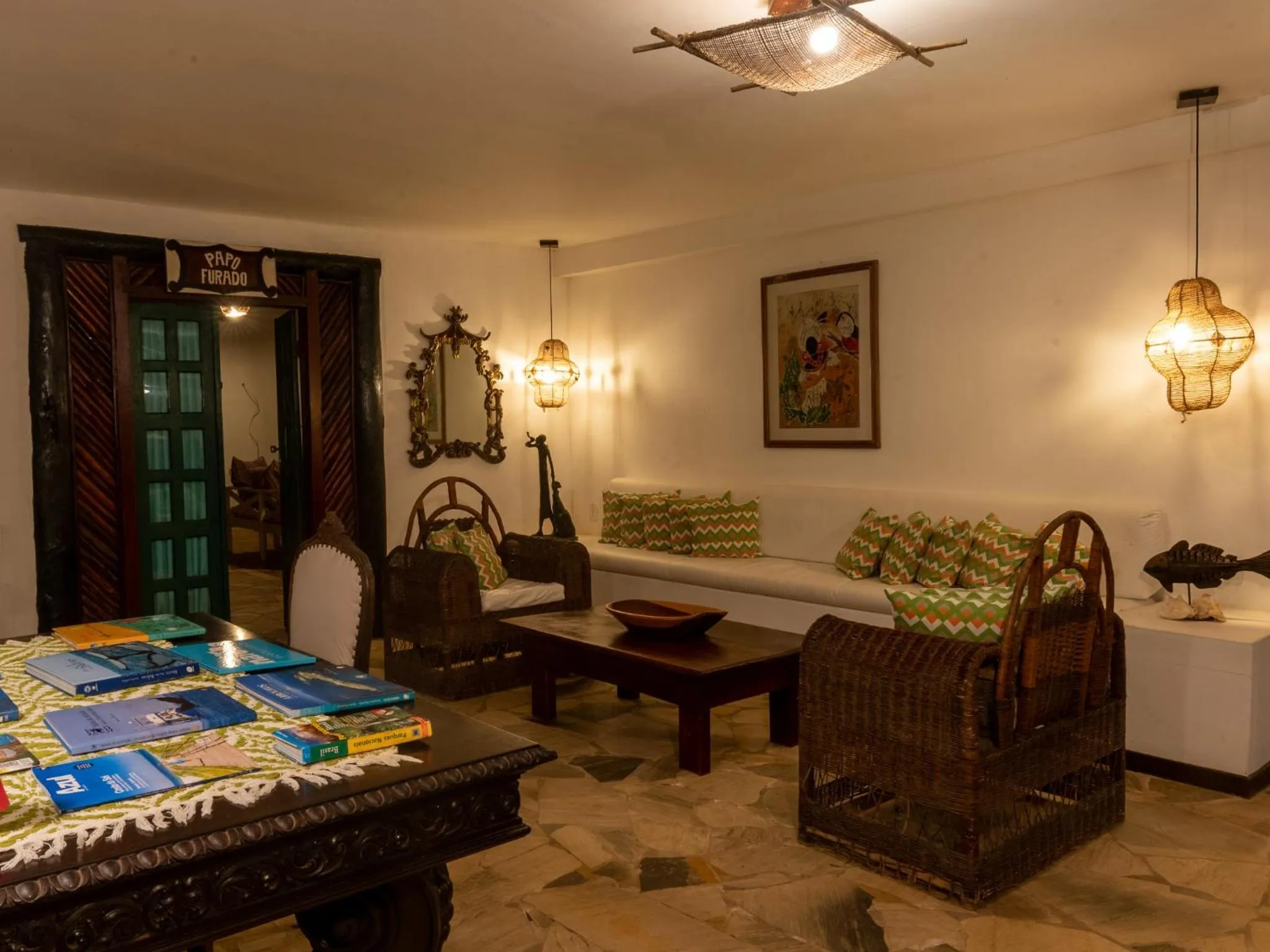 Seating area in Hotel Marina Porto Abrolhos