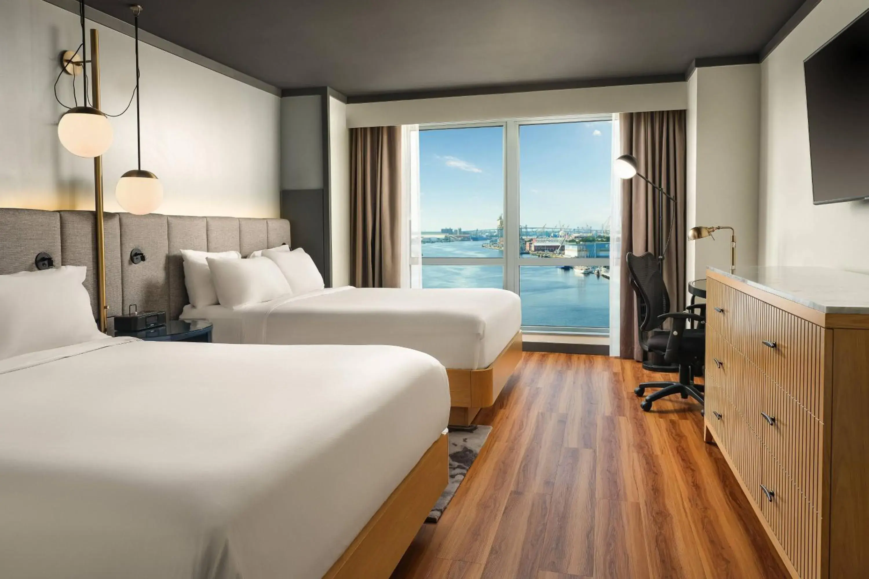 Two Queen Beds with Water View in Renaissance Portsmouth-Norfolk Waterfront Hotel Two Queen Beds with Water View in Renaissance Portsmouth-Norfolk Waterfront Hotel