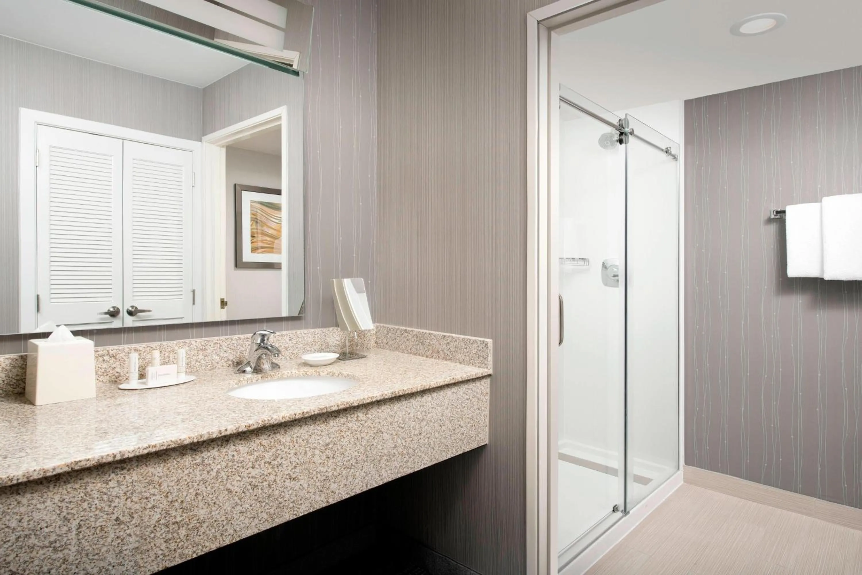 Bathroom in Courtyard by Marriott Portland Hillsboro