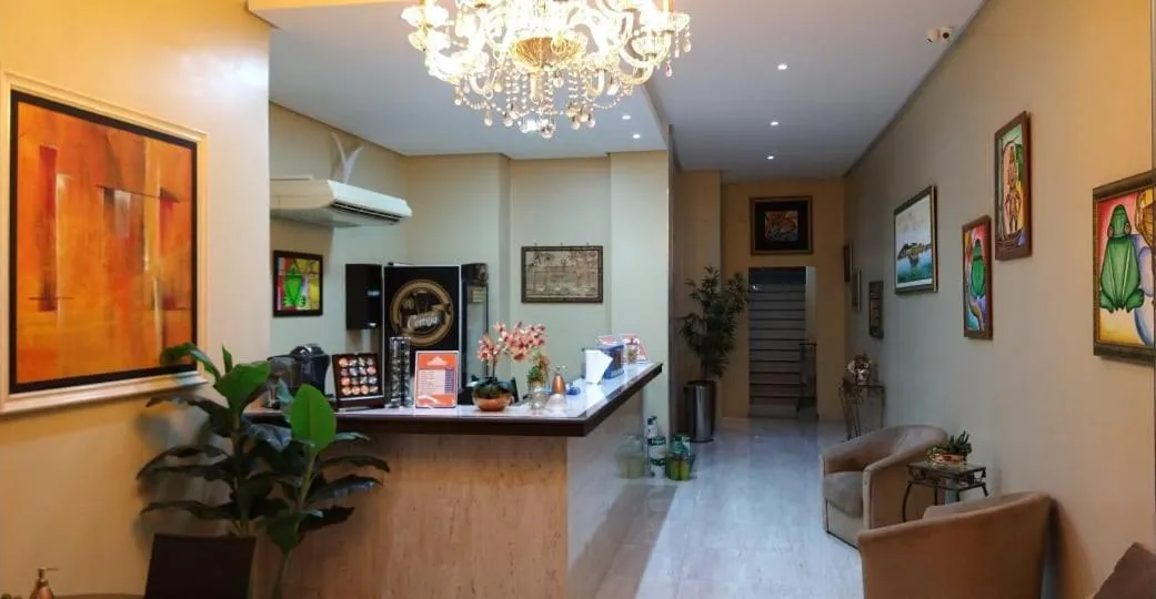 Lobby or reception in Hotel Sandis