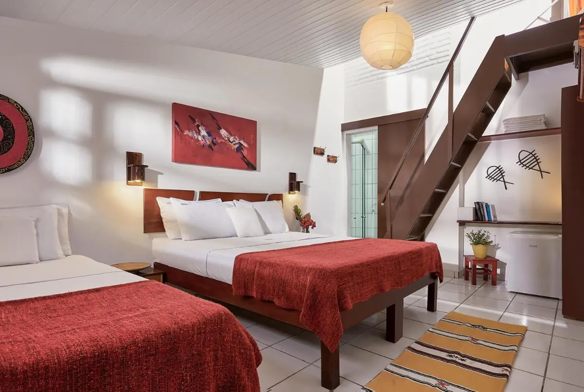 Bed in Pousada Samba do Kite