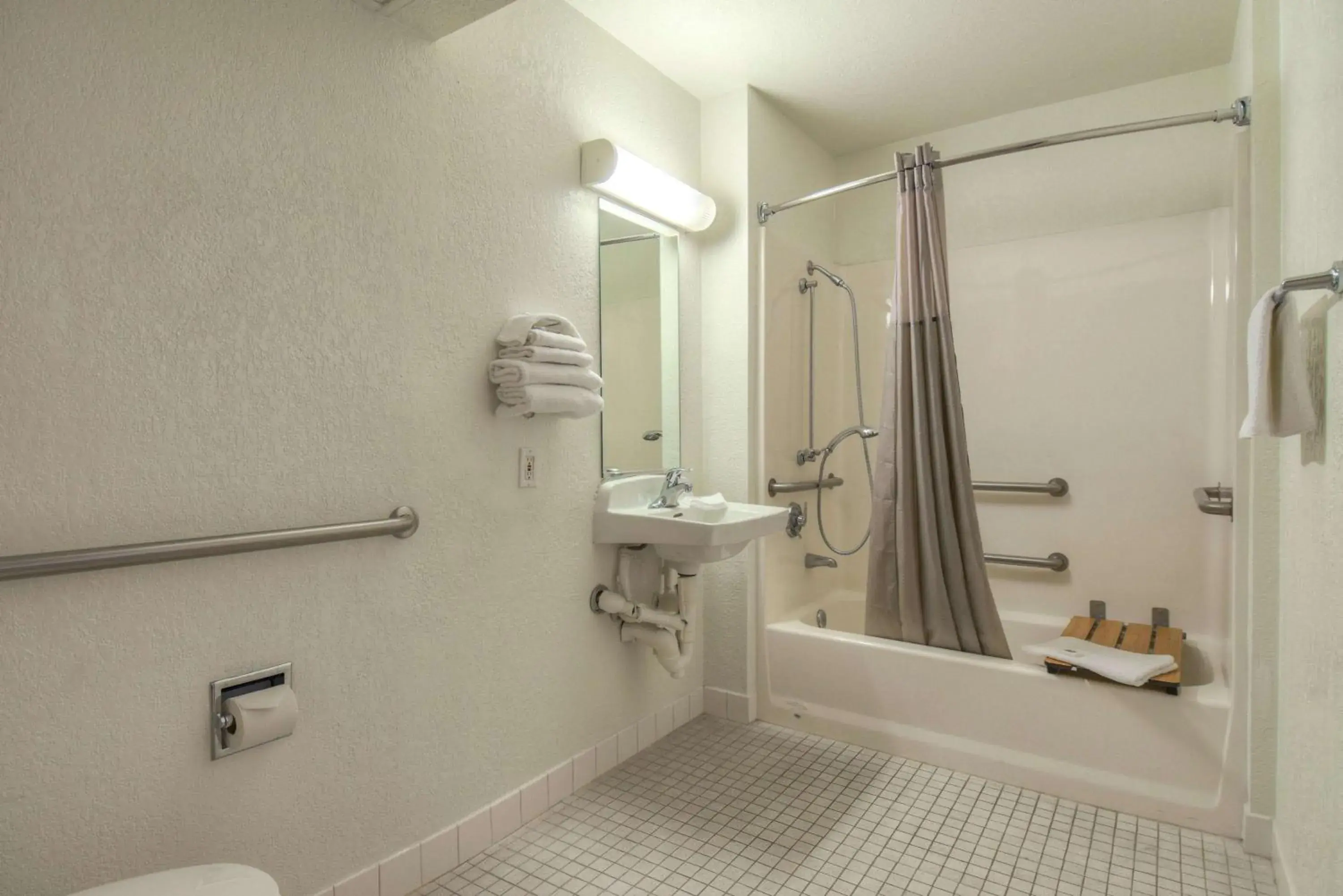 Double Room - Disability Access - Roll In Shower in Motel 6-Jurupa Valley, CA - Riverside West Double Room - Disability Access - Roll In Shower in Motel 6-Jurupa Valley, CA - Riverside West