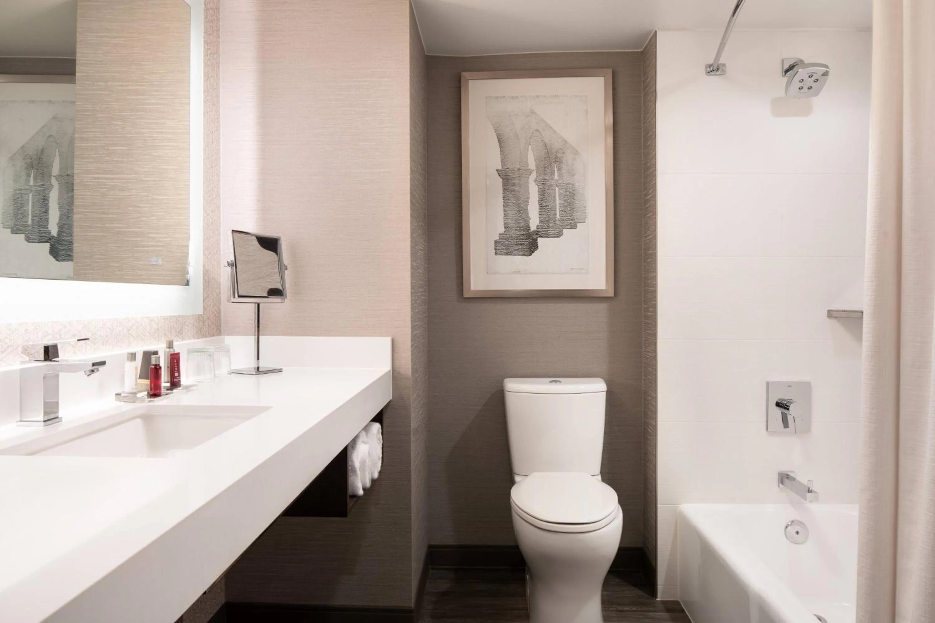 Bathroom in Marriott Riverside at the Convention Center