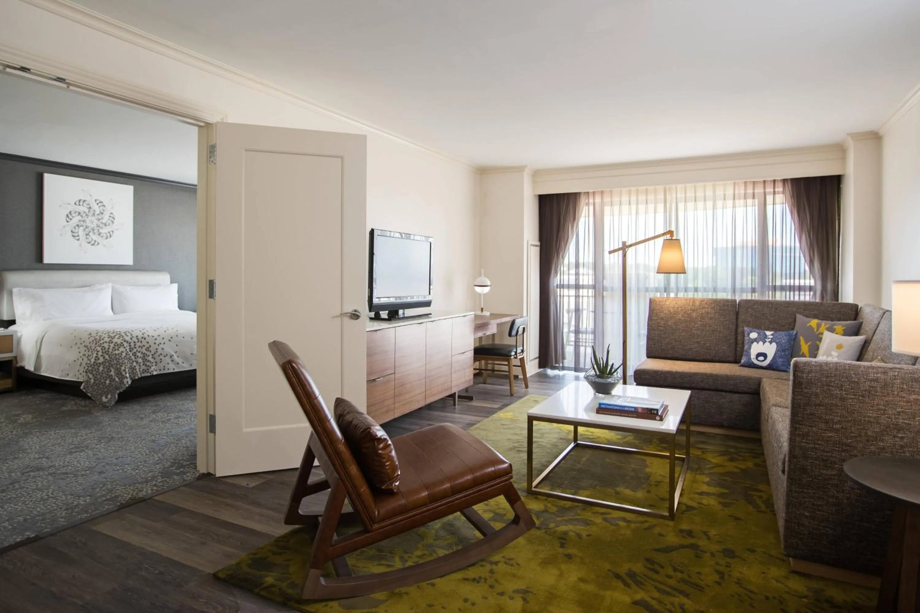 Bedroom, Bed in Renaissance Raleigh North Hills Hotel