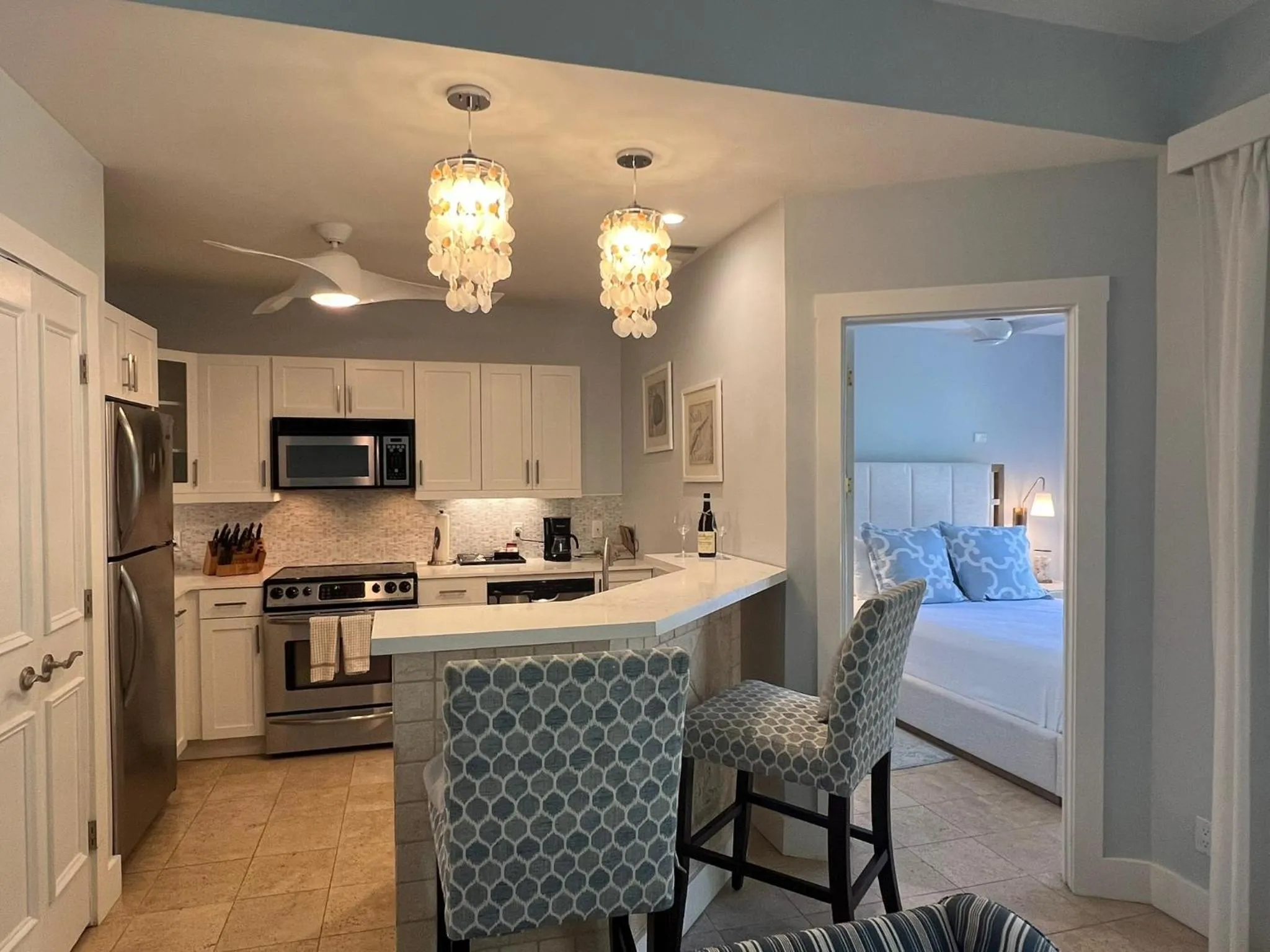 Kitchen or kitchenette, Bed in Villa Renaissance