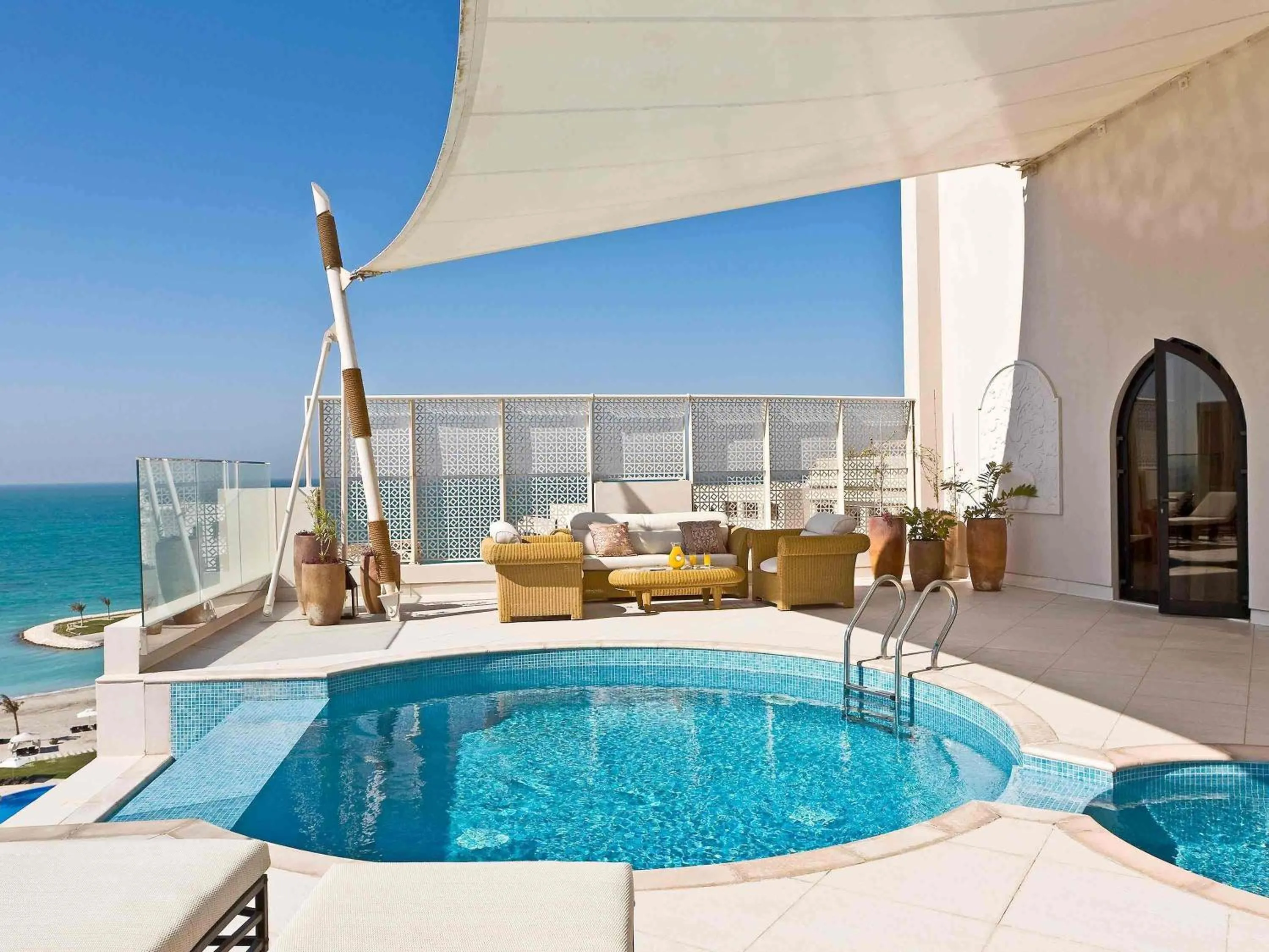 Pool view in Sofitel Bahrain Zallaq Thalassa Sea & Spa