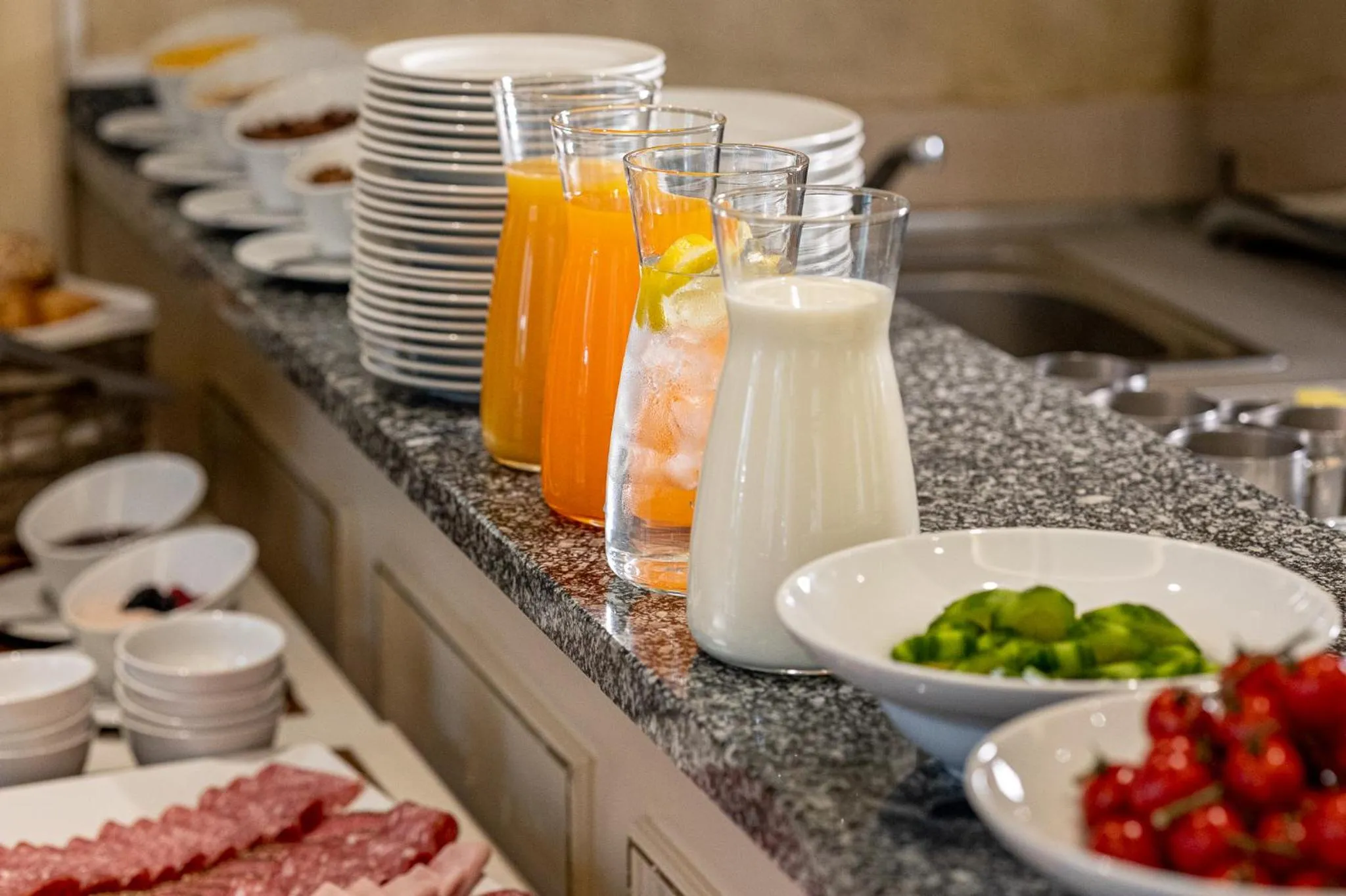 Buffet breakfast in Villa Basileia Riverside