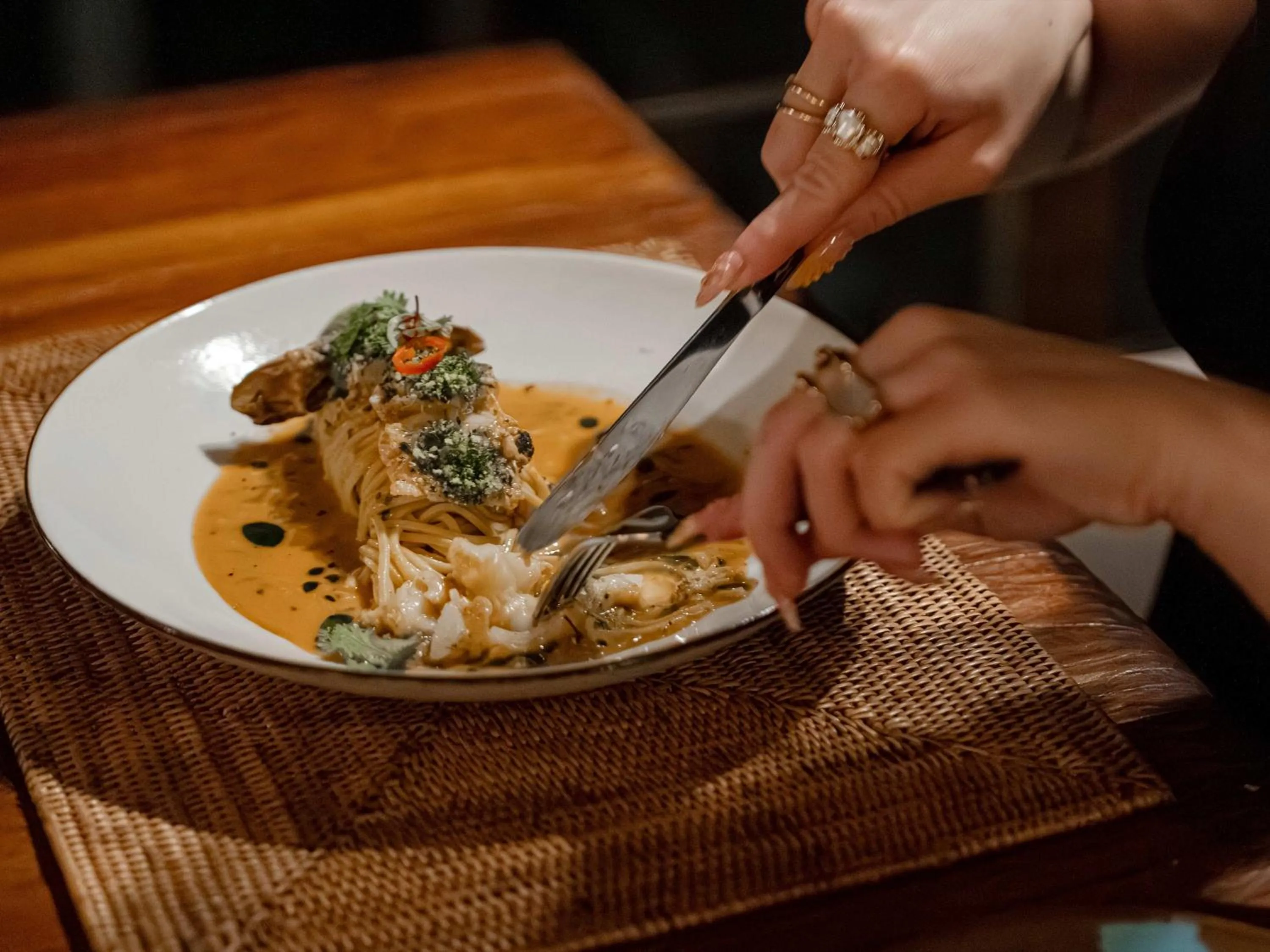 Food close-up in Chapung Sebali Resort