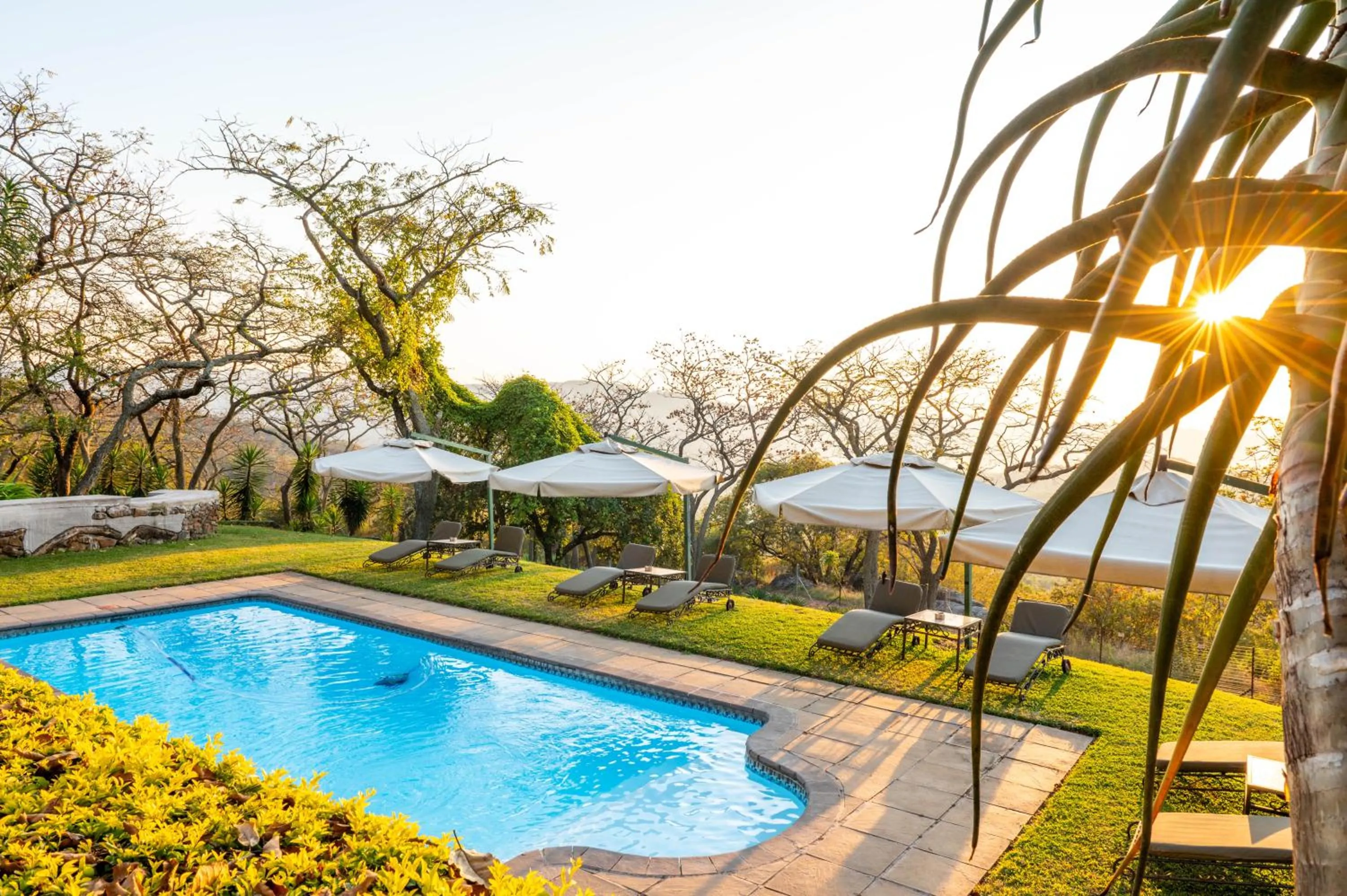 Pool view in Chestnut Country Lodge