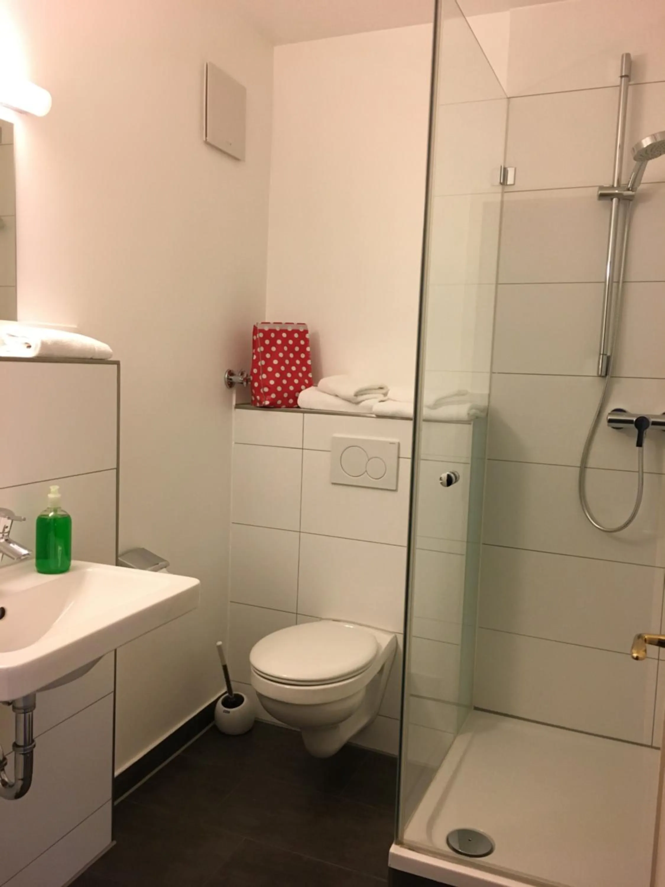 Bathroom in Hotel Bergbauer mit Late-Self-Check-IN