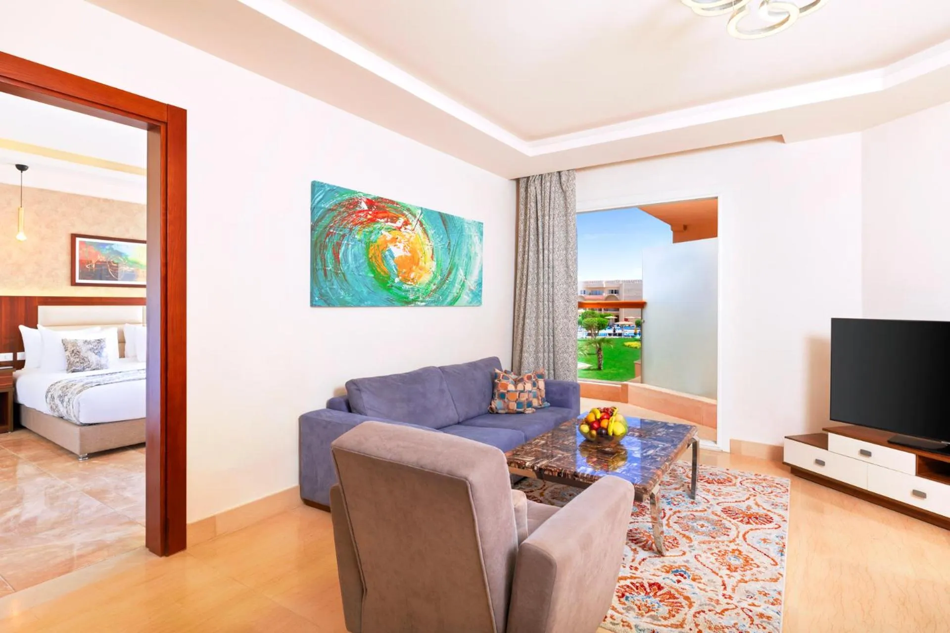 TV and multimedia, Bed in Pickalbatros Royal Moderna Sharm "Aqua Park"- All inclusive