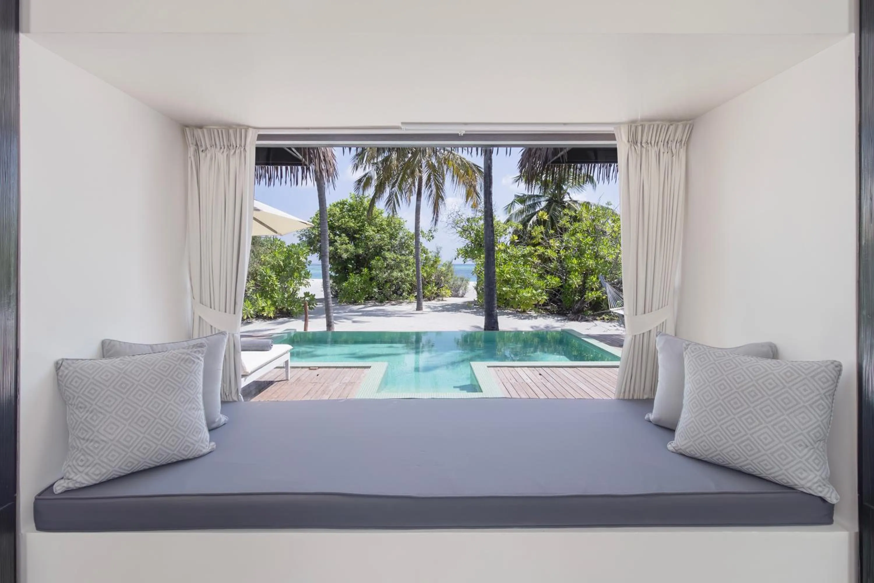 View (from property/room), Bed in Noku Maldives, Vignette Collection by IHG