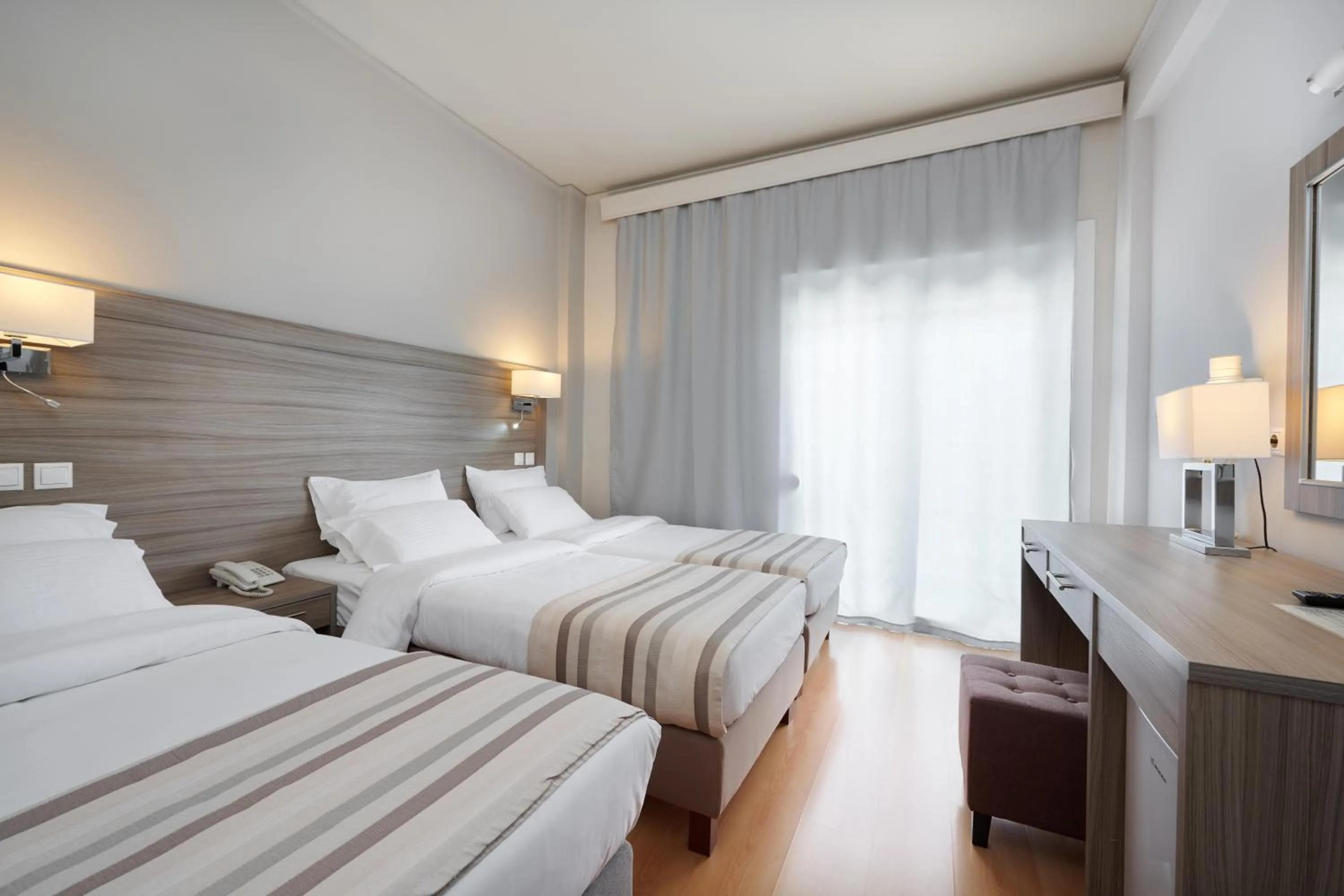 Bed in Byzantio Hotel