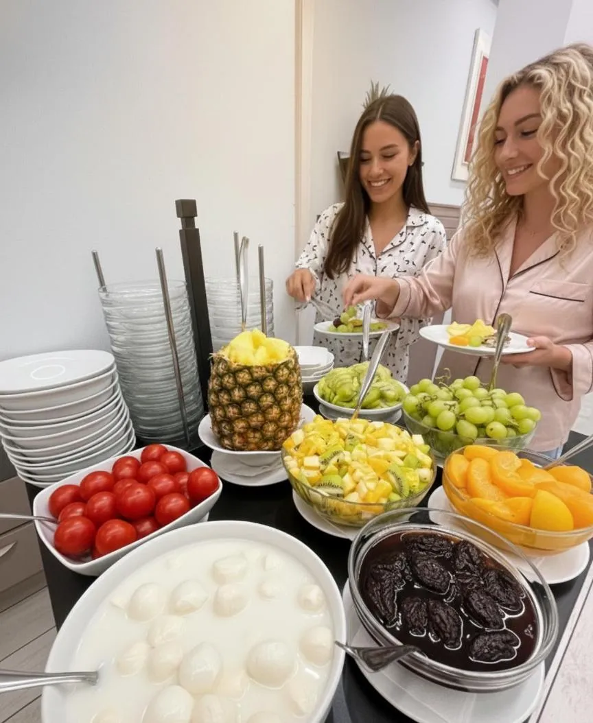 Buffet breakfast in Hotel Giotto