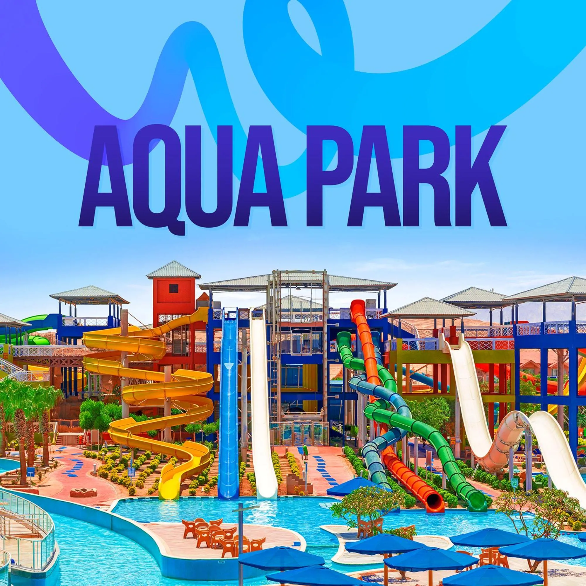 Aqua park in Pickalbatros Alf Leila Wa Leila Resort - Neverland Hurghada