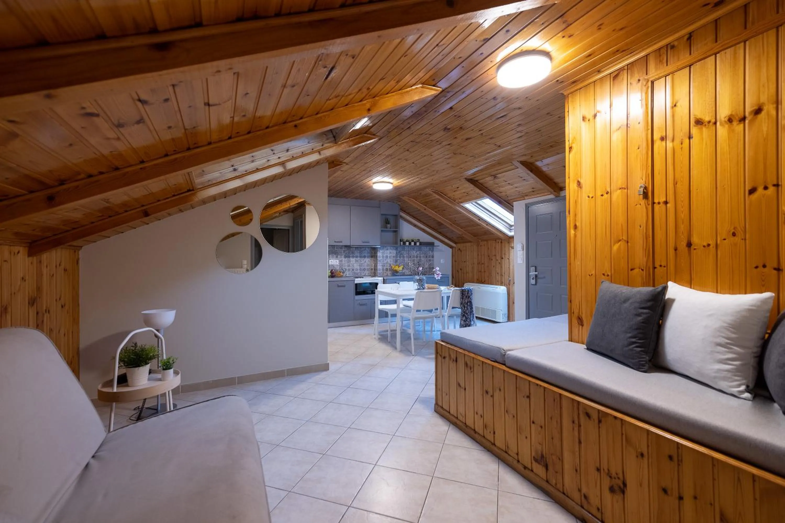 Kitchen or kitchenette in Nantin Hotel Ioannina