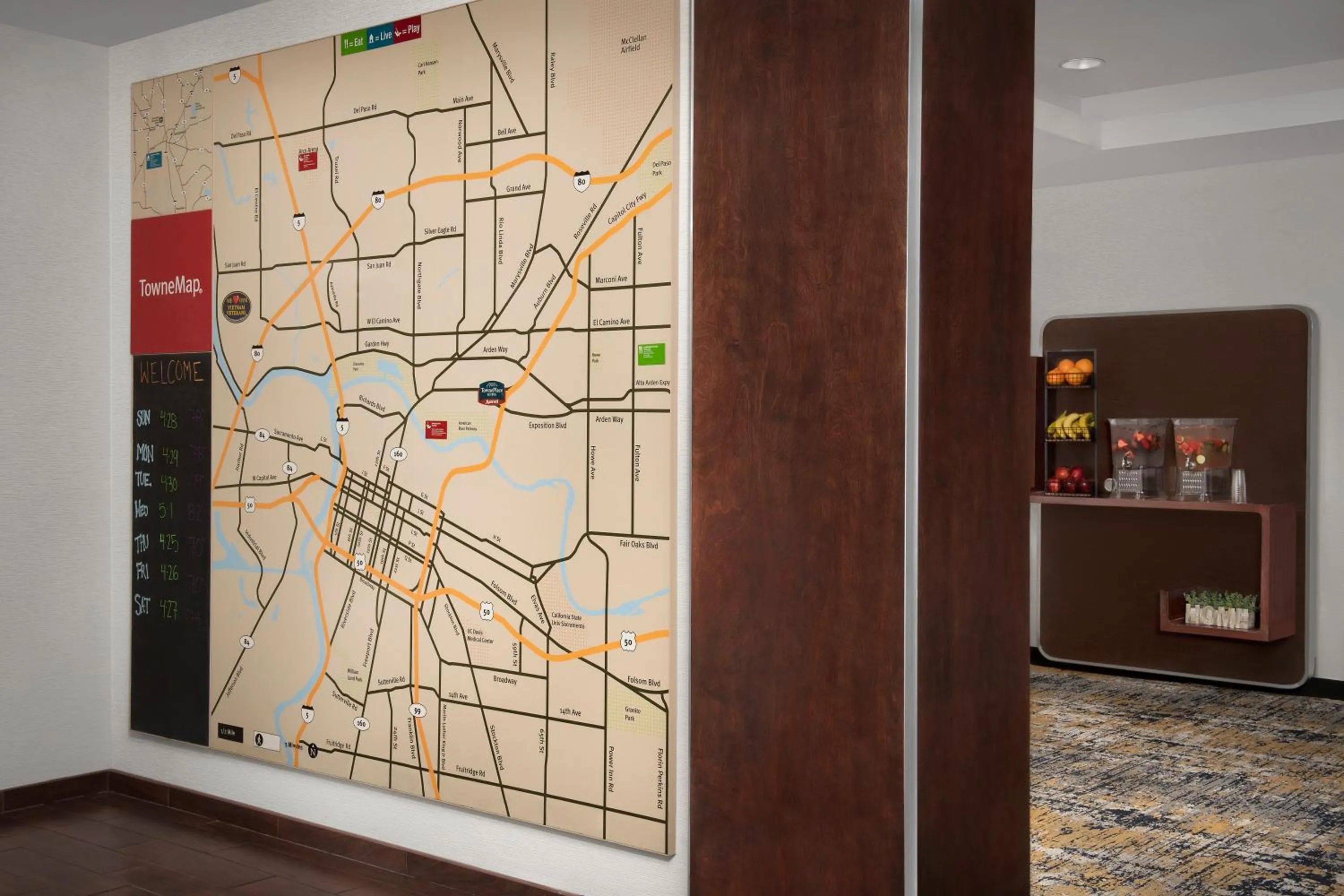 Lobby or reception in TownePlace Suites Sacramento Cal Expo