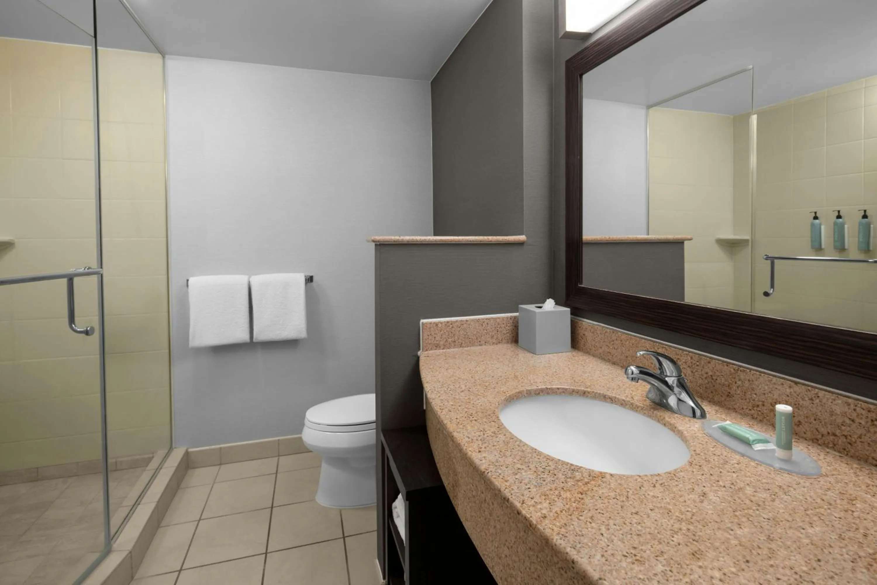 Bathroom in Courtyard by Marriott San Antonio Six Flags at The RIM