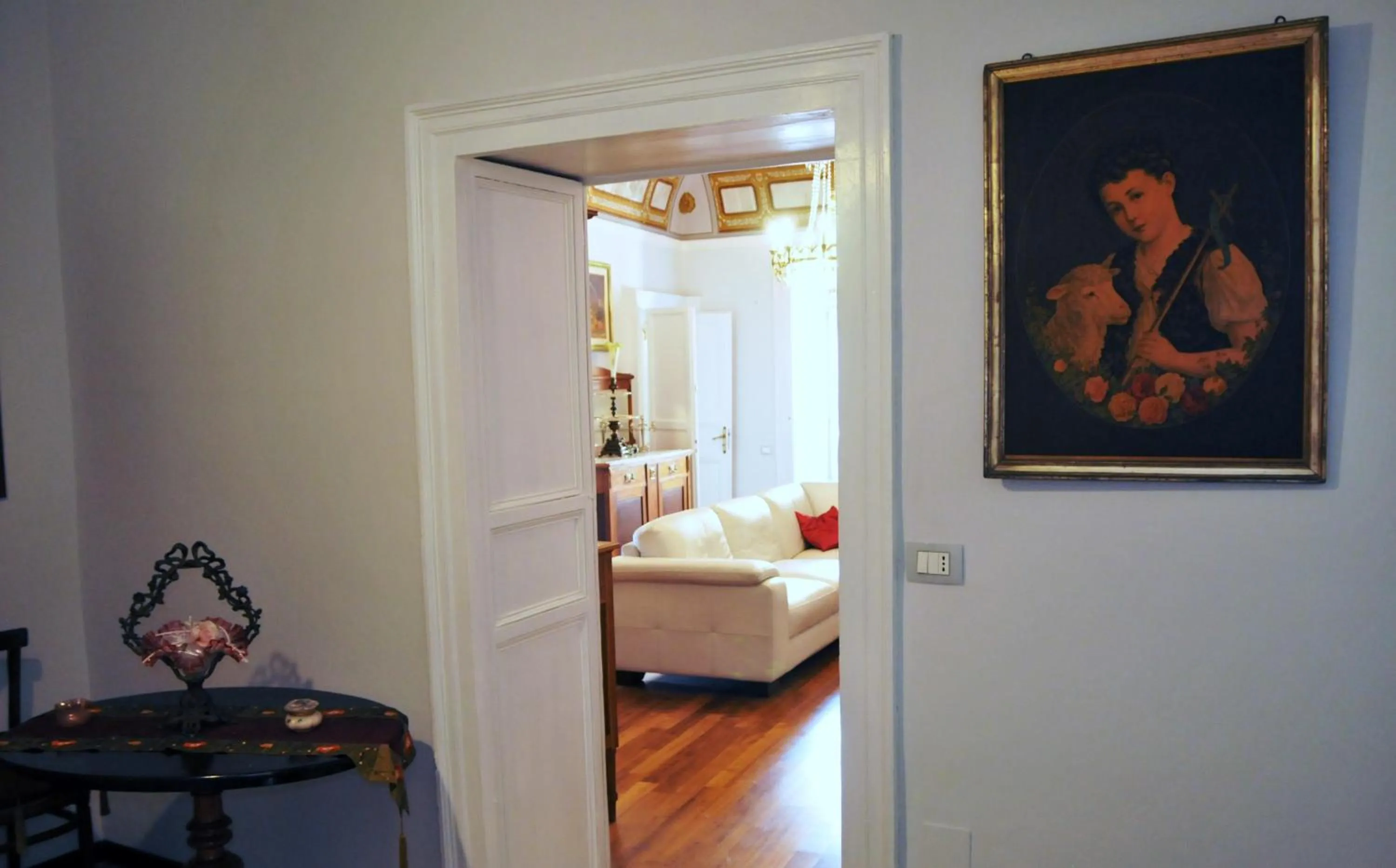 Seating area, Bed in Casa Sipione Papa