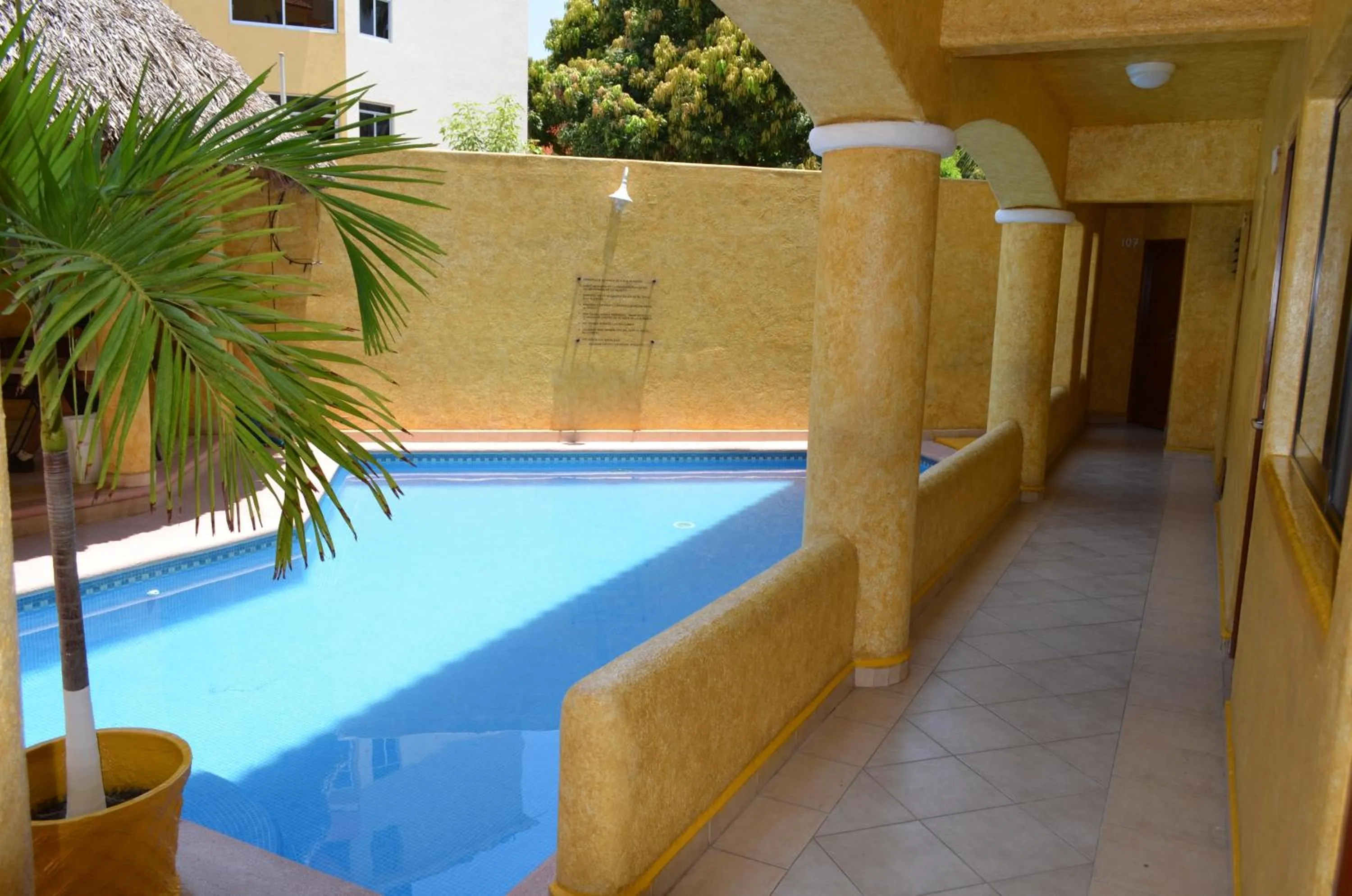 Pool view in Villas La Lupita