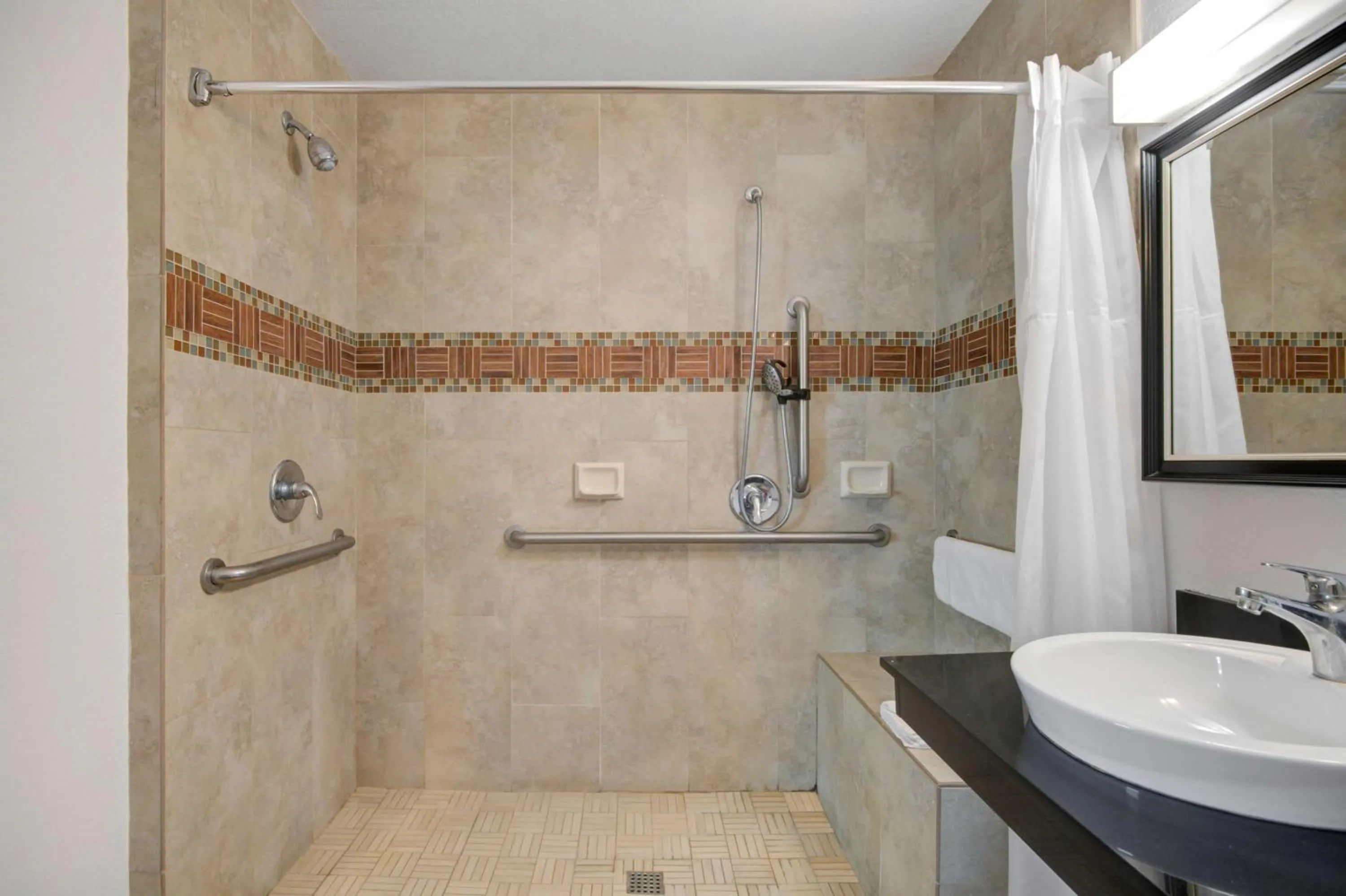 Bathroom in Motel 6 Ontario CA Convention Center Airport