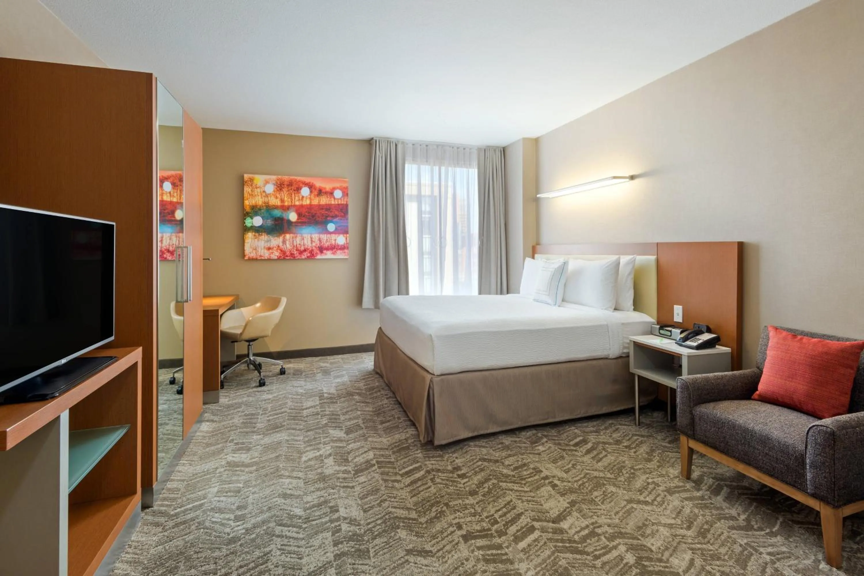 Photo of the whole room, Bed in SpringHill Suites Louisville Downtown