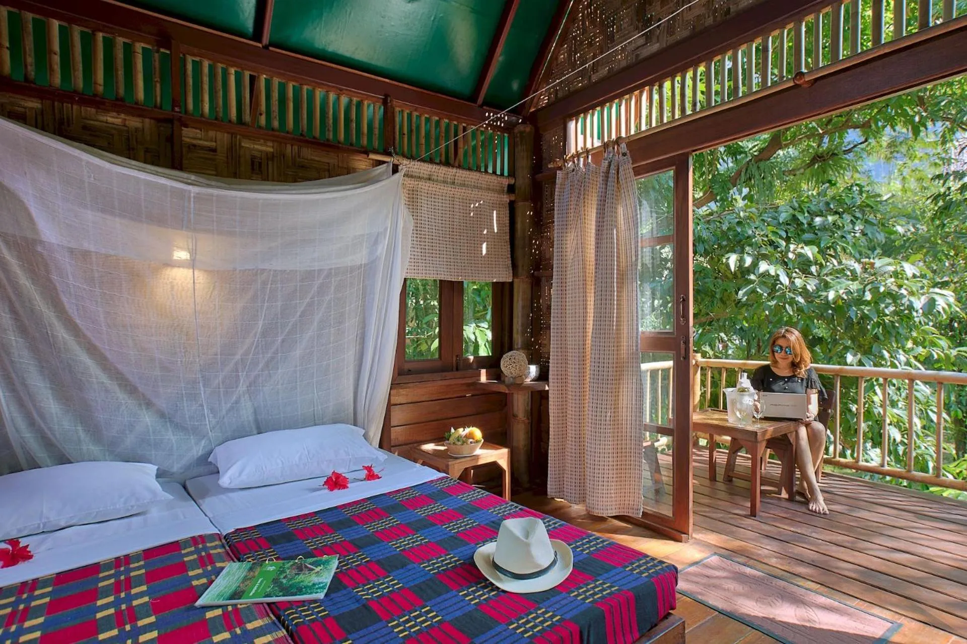 Patio, Bed in Our Jungle Camp - Eco Resort