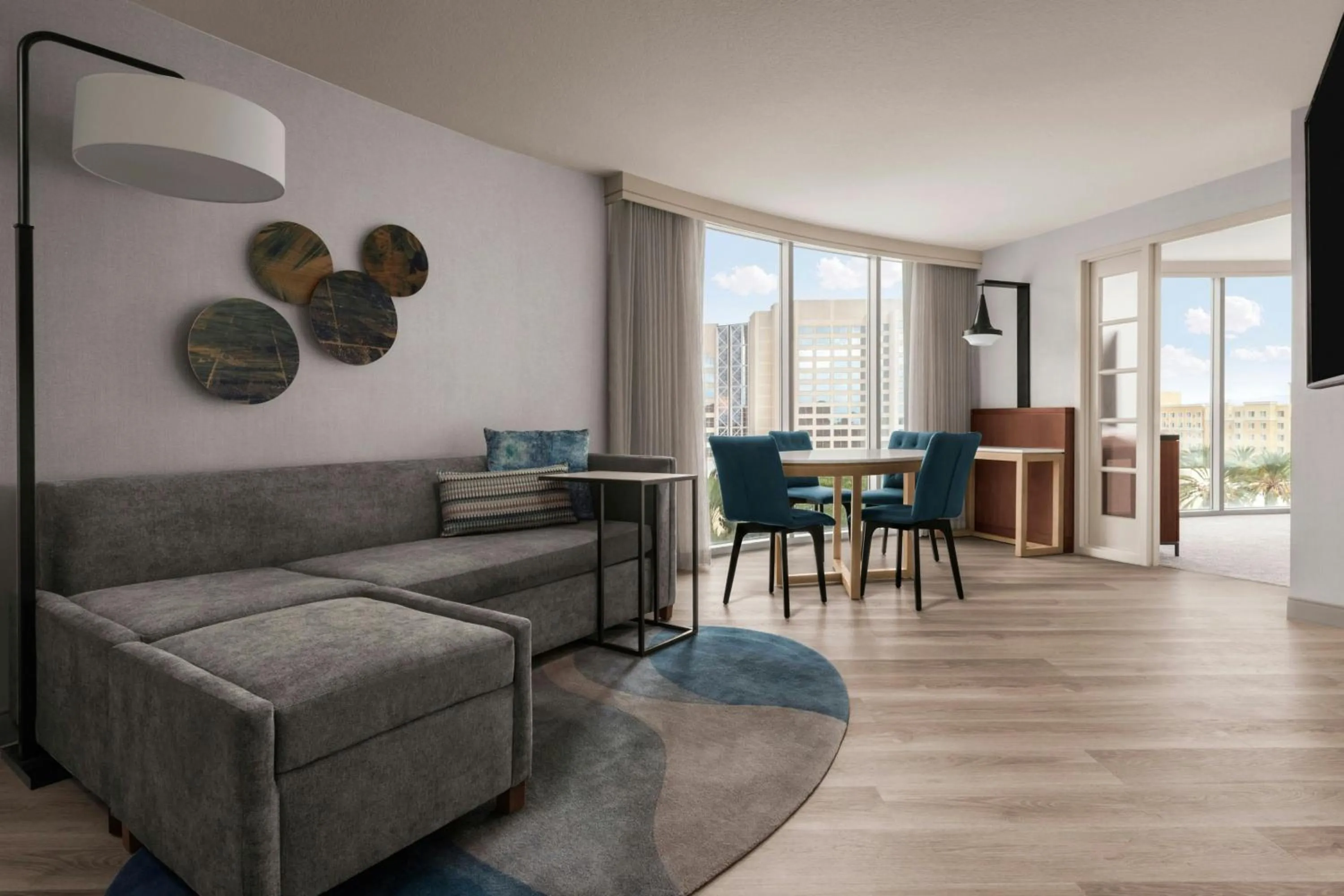 Bedroom in Anaheim Marriott Suites