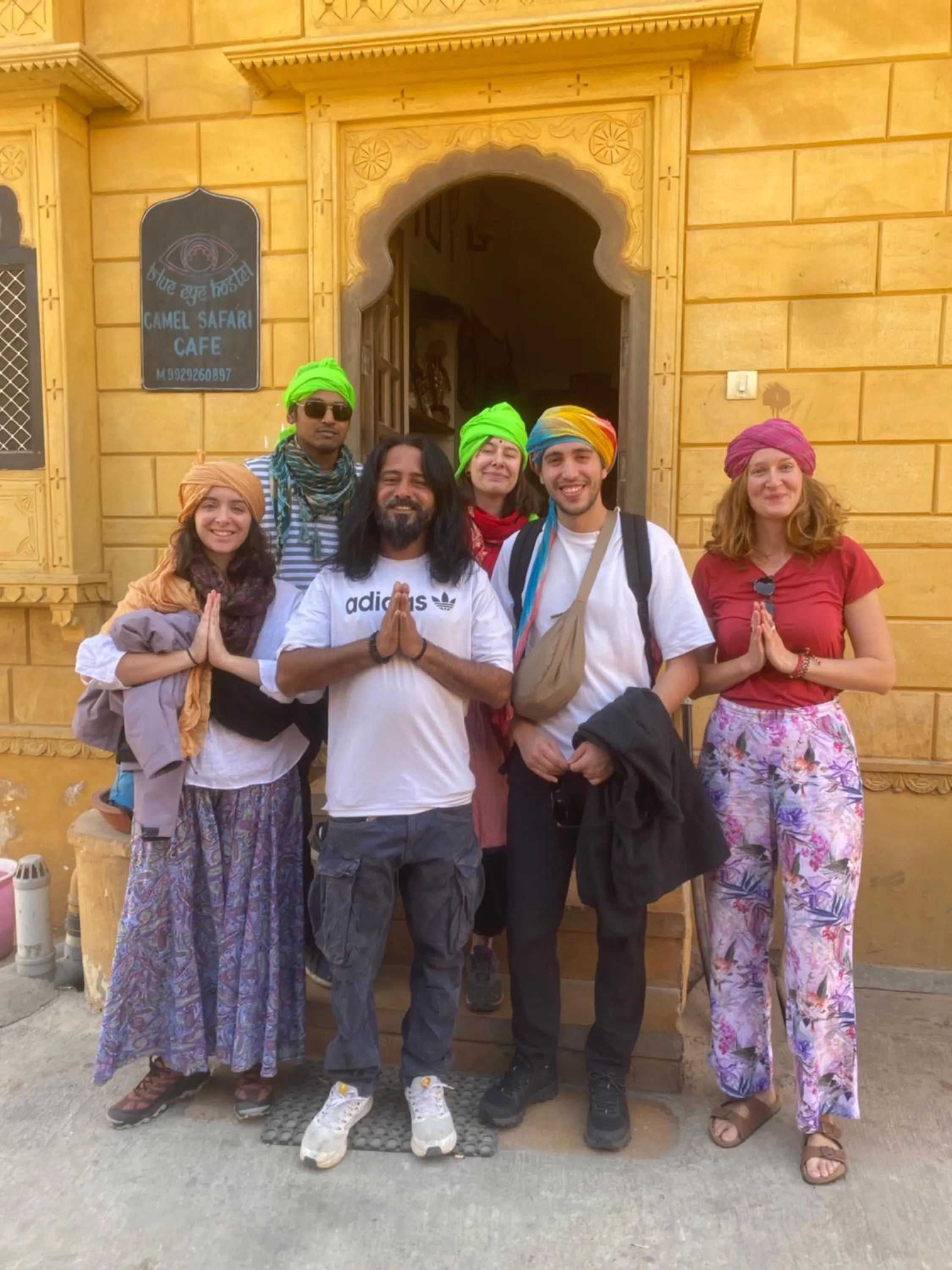 group of guests in Blue Eye Hostel