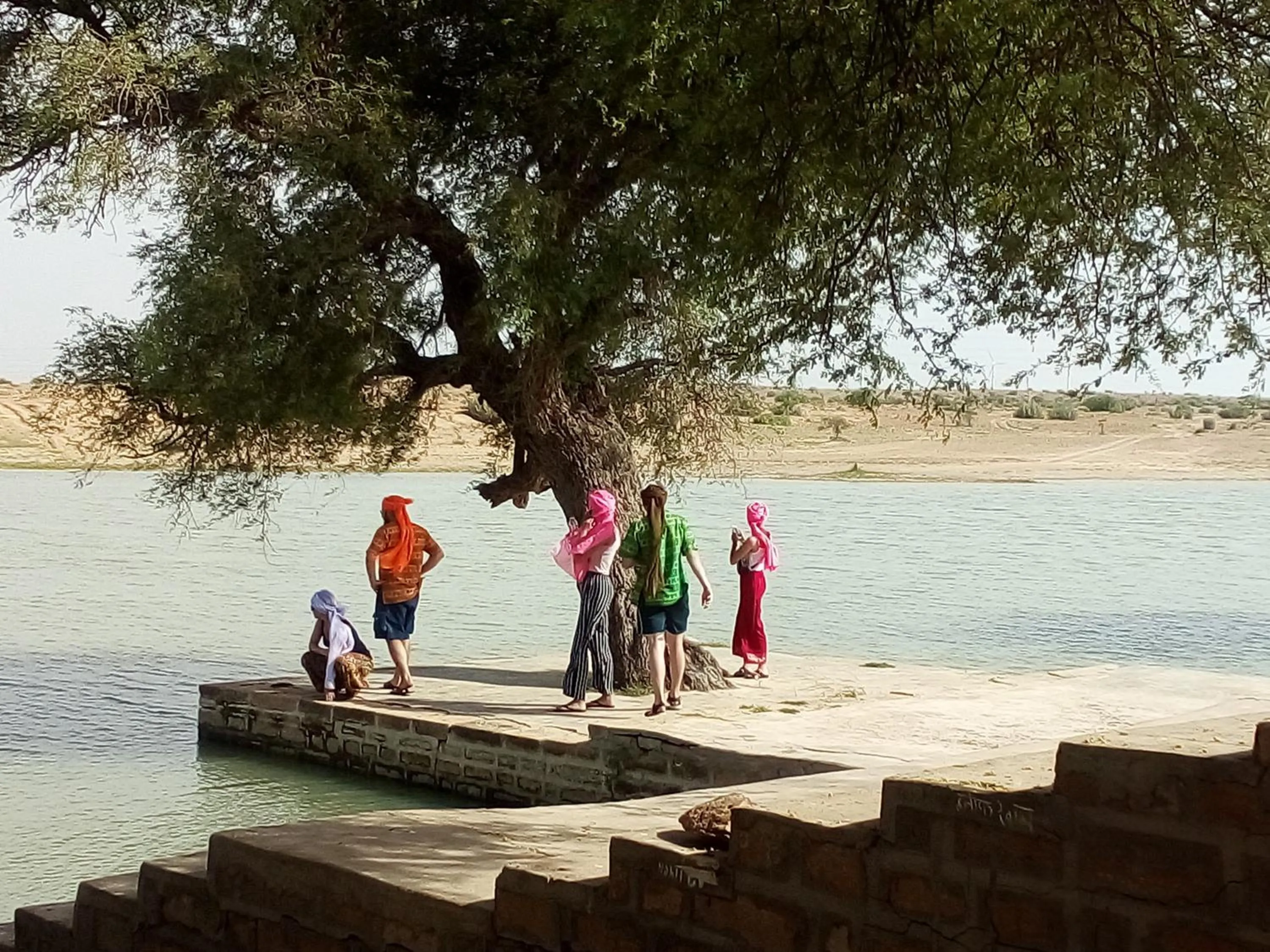 People in Blue Eye Hostel