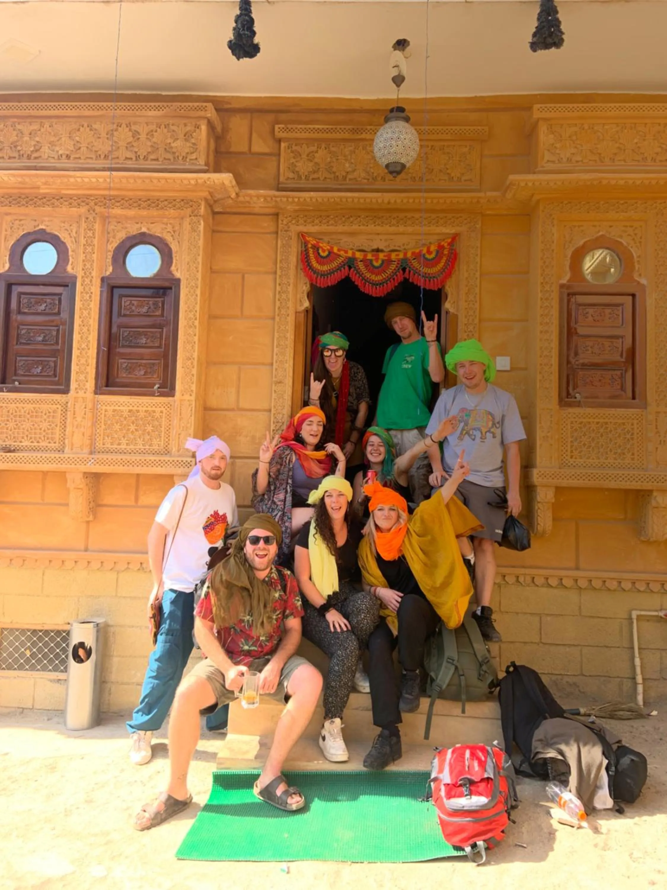 People in Blue Eye Hostel