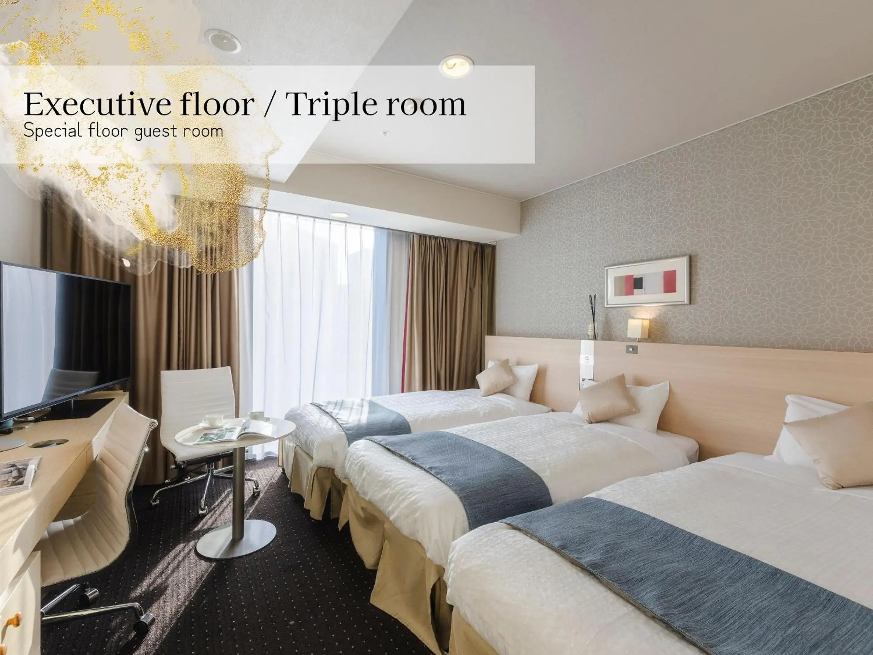 Executive floor Triple room nonsmoking in Hotel Gracery Sapporo Executive floor Triple room nonsmoking in Hotel Gracery Sapporo