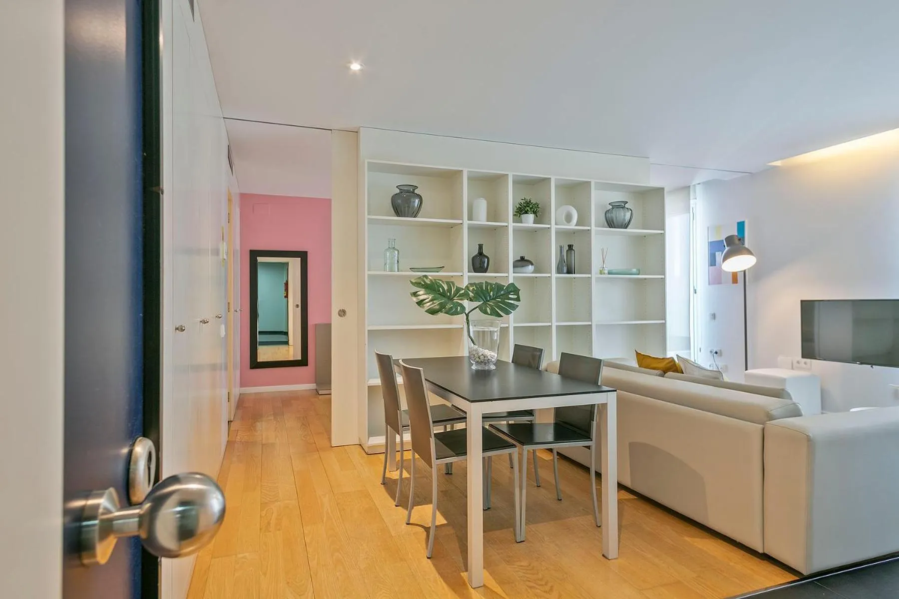 Living room in Lugaris Beach Apartments