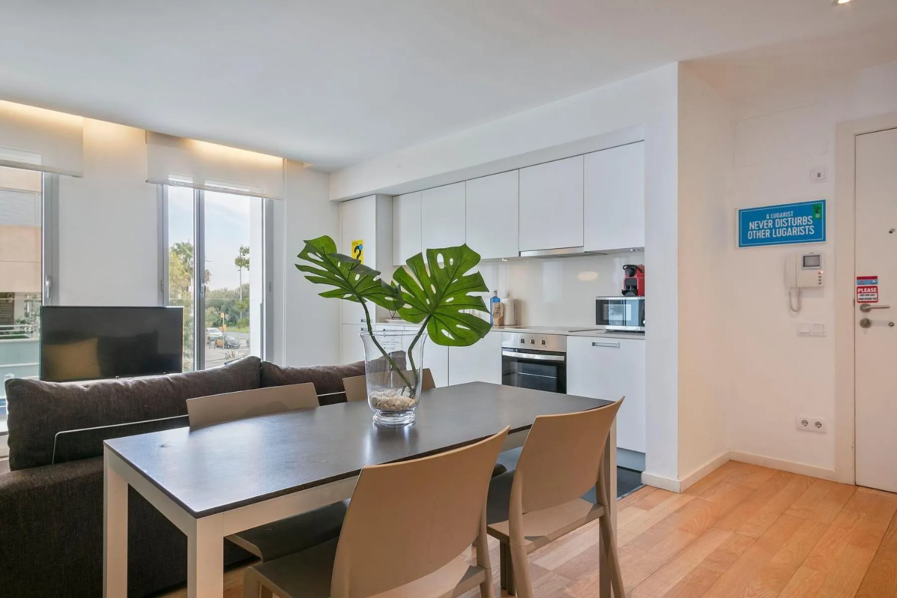 Living room in Lugaris Beach Apartments