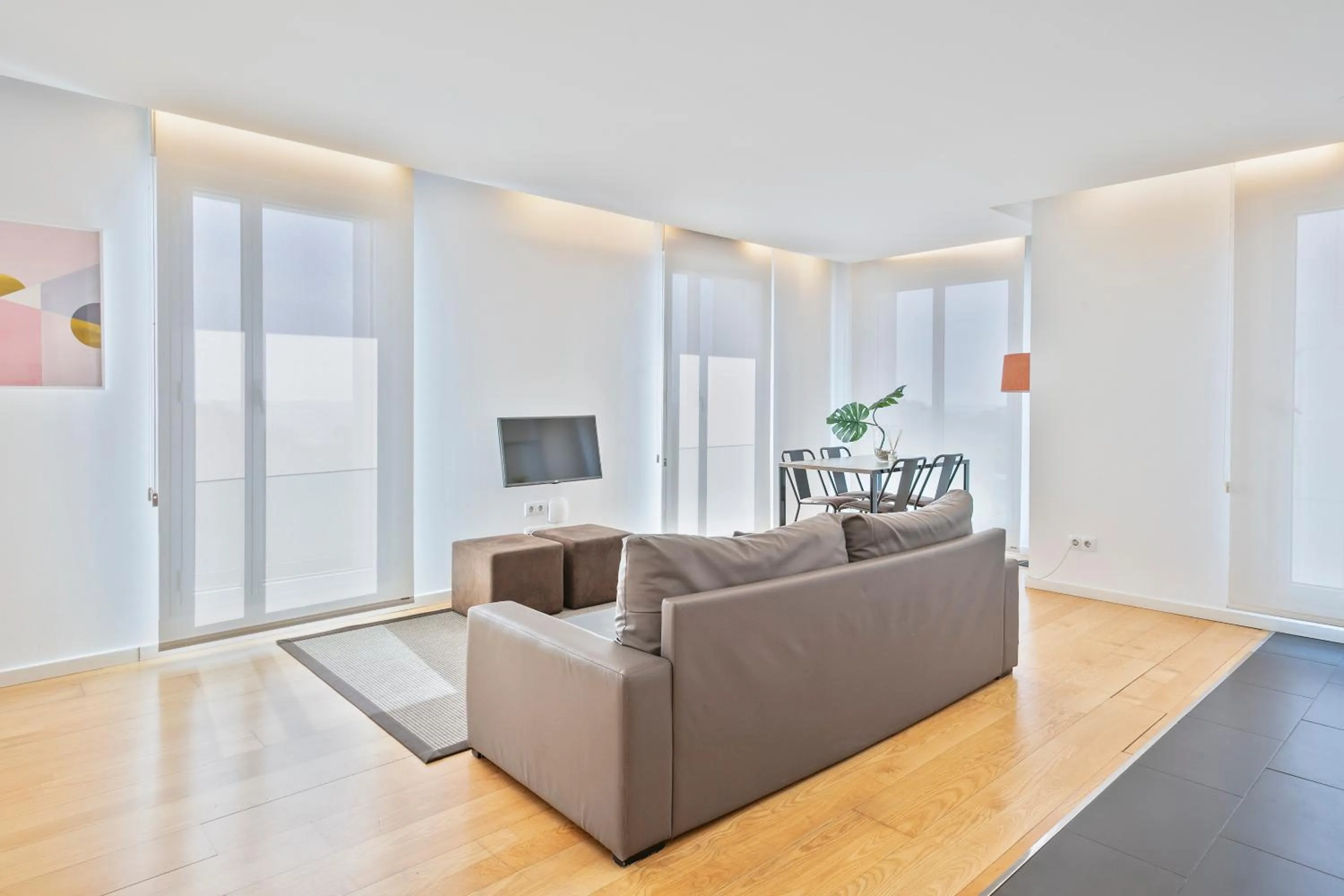 Living room in Lugaris Beach Apartments