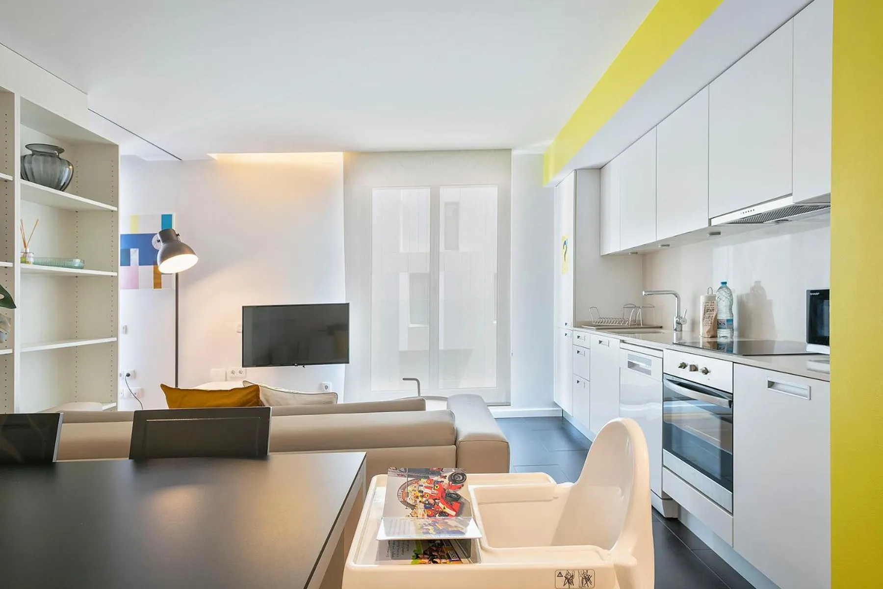 Living room in Lugaris Beach Apartments