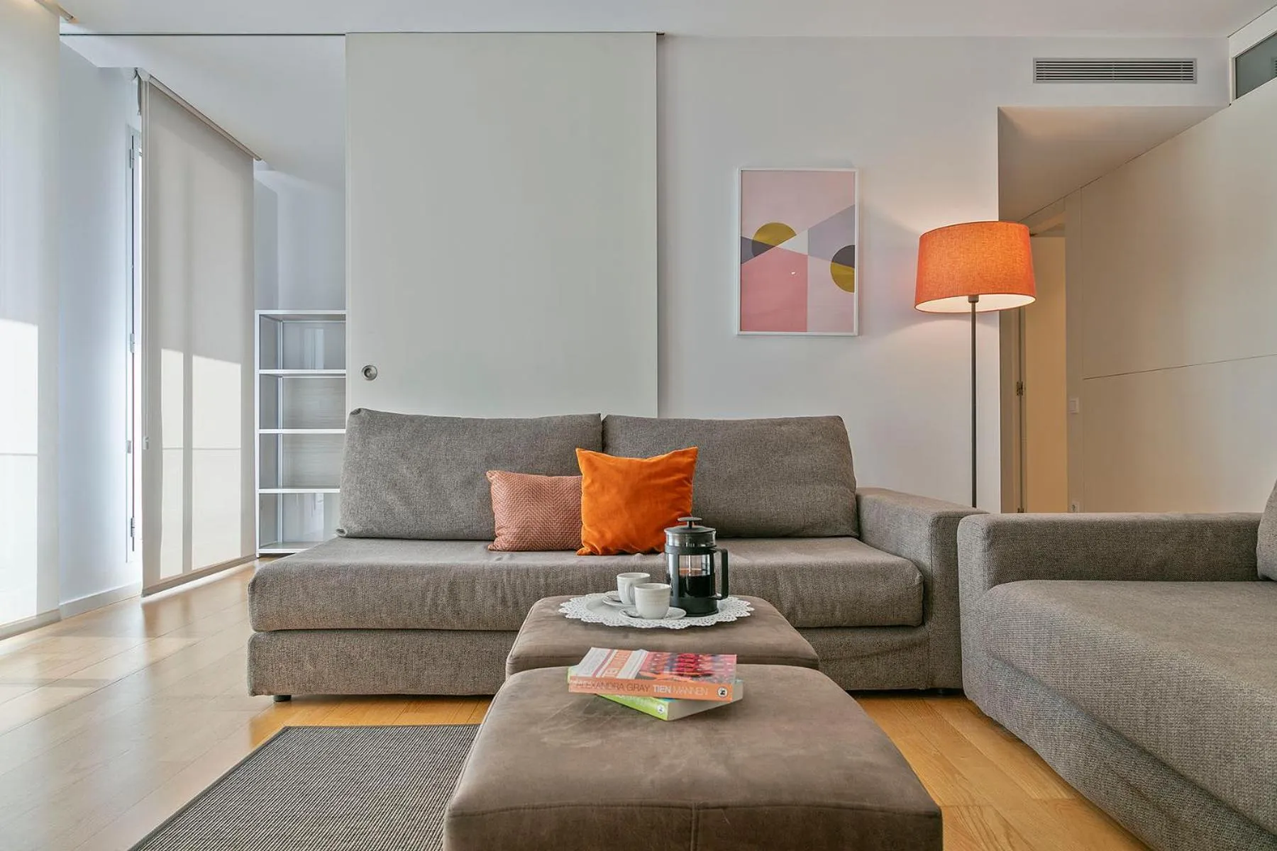 Living room in Lugaris Beach Apartments