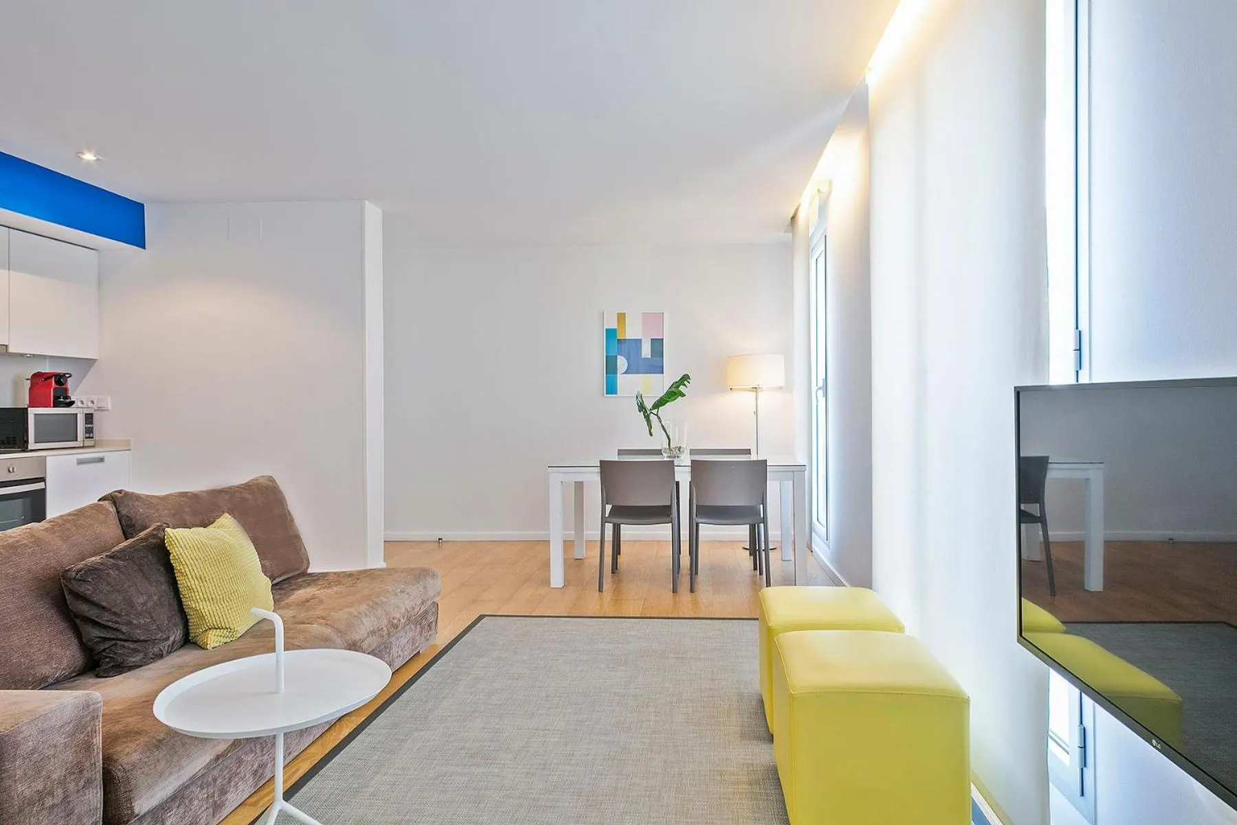 Living room in Lugaris Beach Apartments