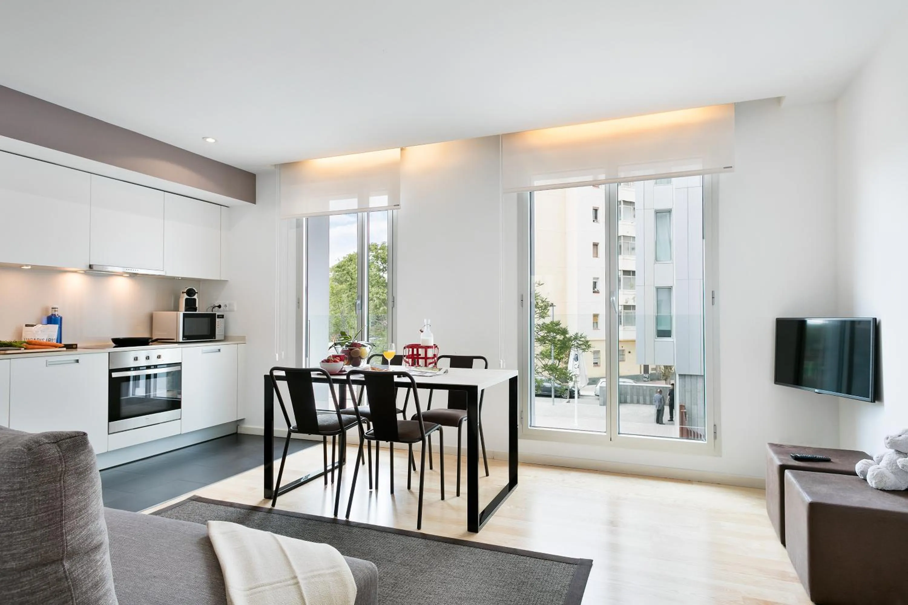 Living room in Lugaris Beach Apartments