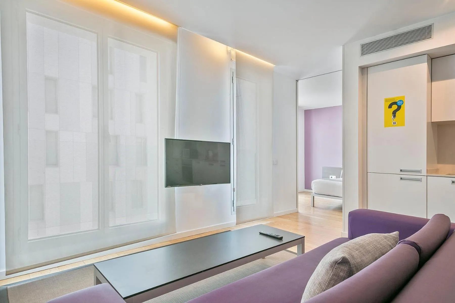 Living room in Lugaris Beach Apartments