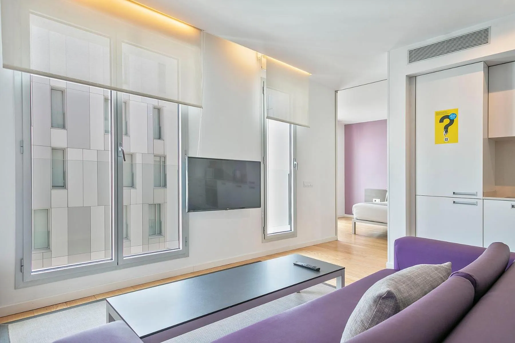 Living room in Lugaris Beach Apartments