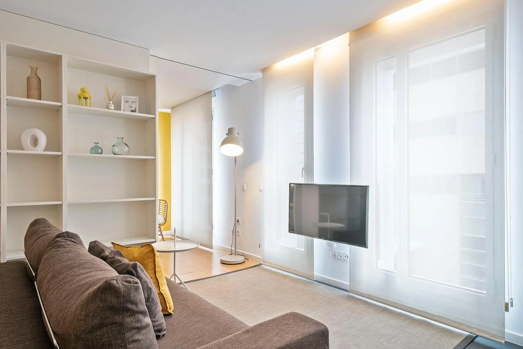 Living room in Lugaris Beach Apartments