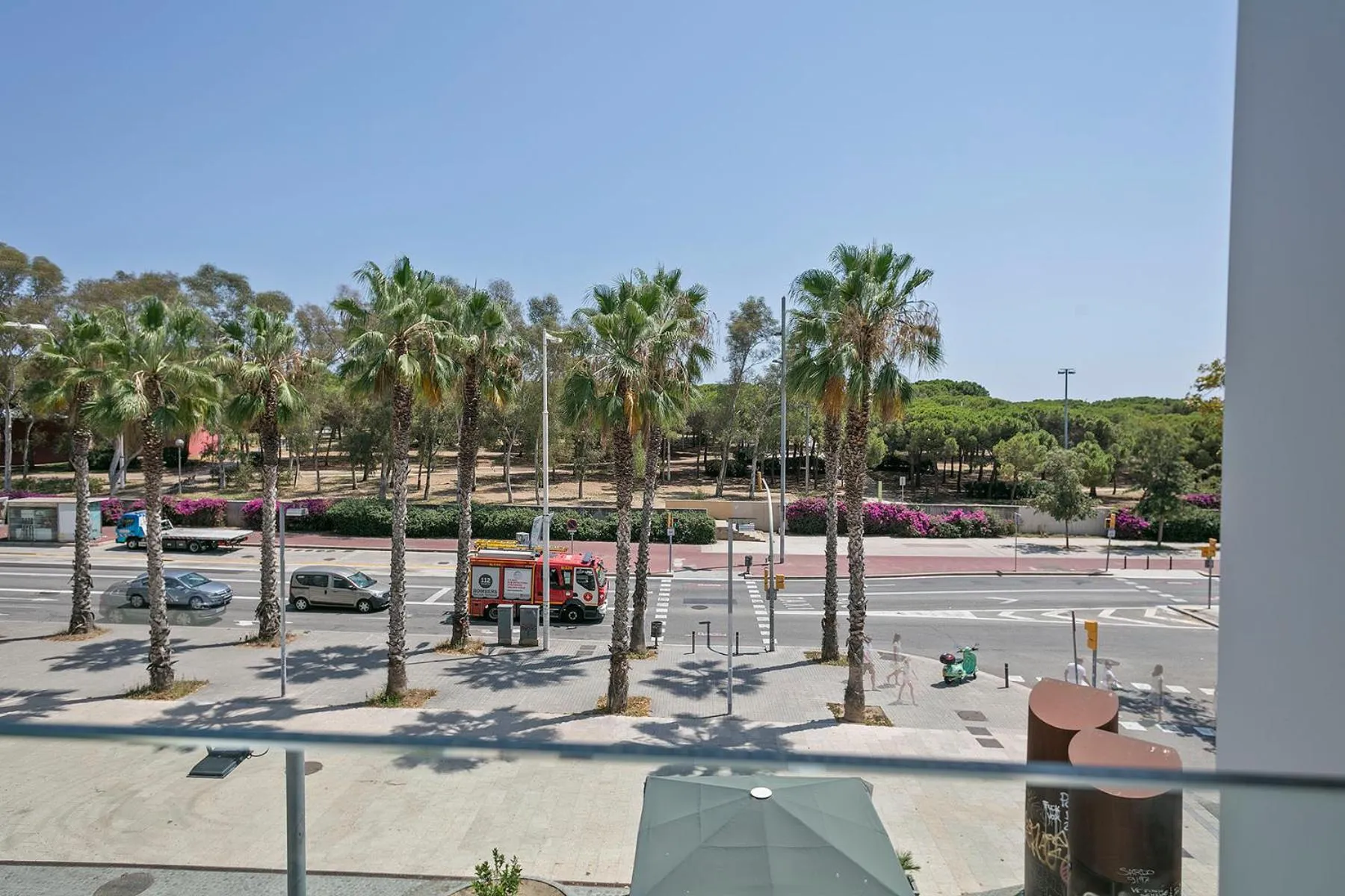 Street view in Lugaris Beach Apartments