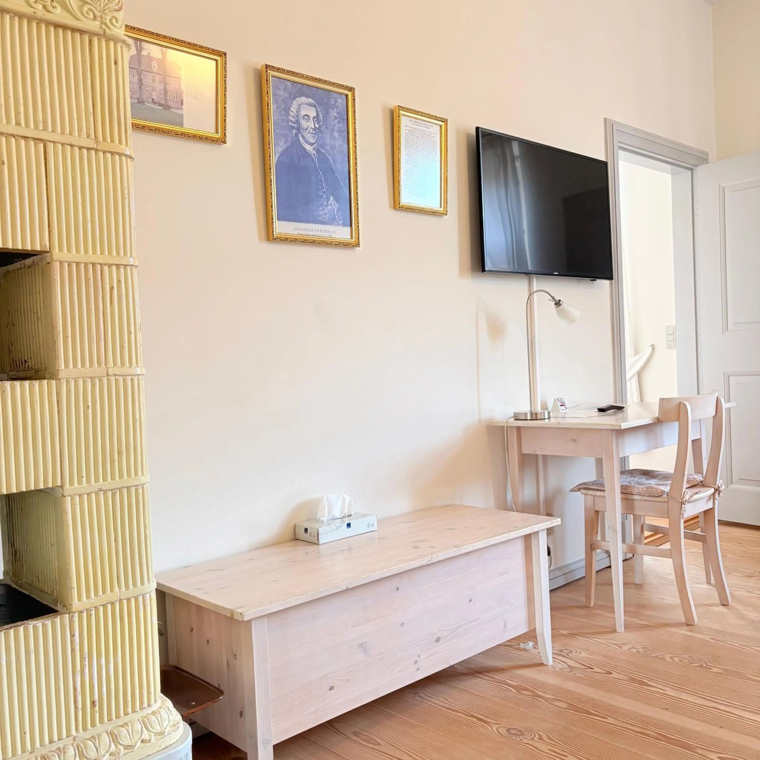 fireplace in Brødremenighedens Hotel