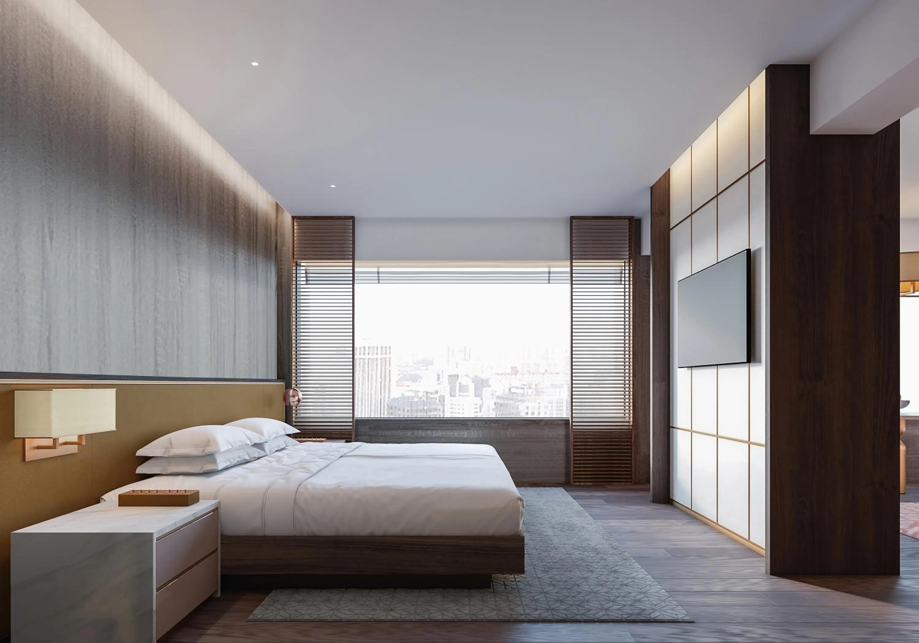 Bed in Grand Hyatt Singapore